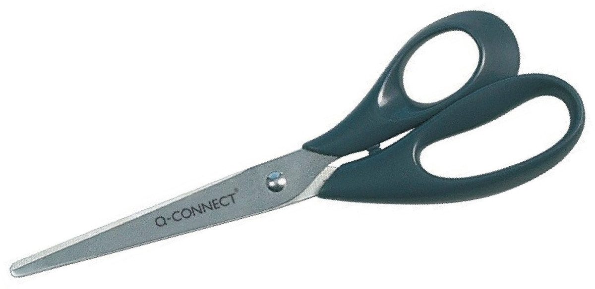 Connect Papierscheren Universalschere 21cm Edelstahl mit Kunststoffgriffen schwarz