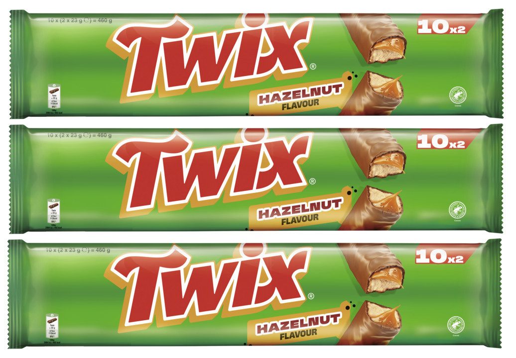 Twix Süßigkeit TWIX Haselnuss 3x 10x46g (1380g)