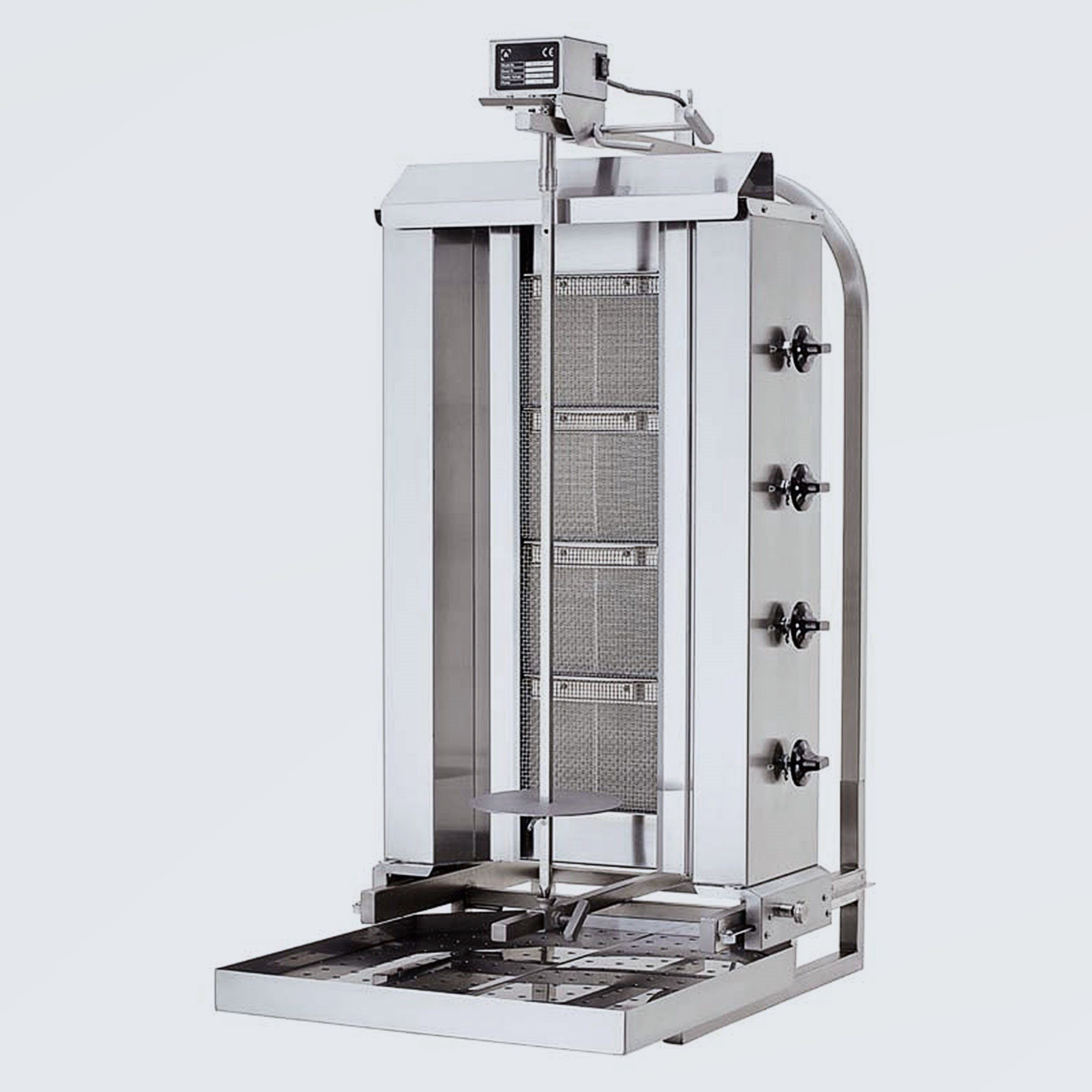 Gastronics Dönergrill Dönergrill Gyrosgrill 4 Brenner Motor oben beweglicher Körper