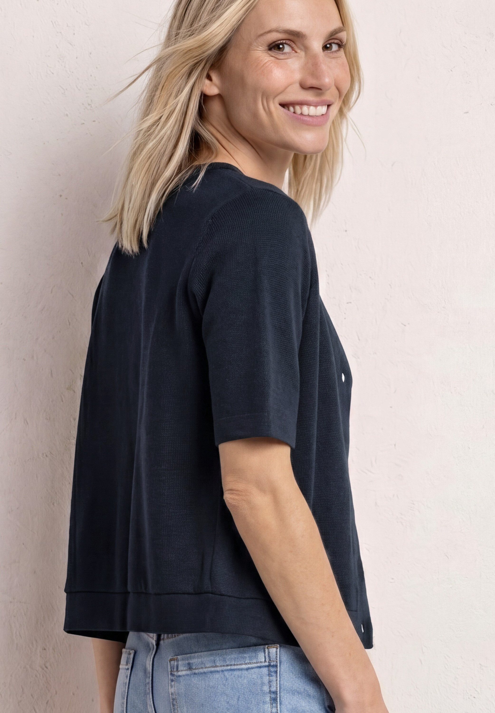STREET ONE Cardigan mit durchgehender Knopfleiste vorn