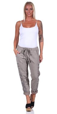 Mississhop Jogginghose Damen Hose Freizeithose Stoffhose Boyfriend Stretch Hose M.349