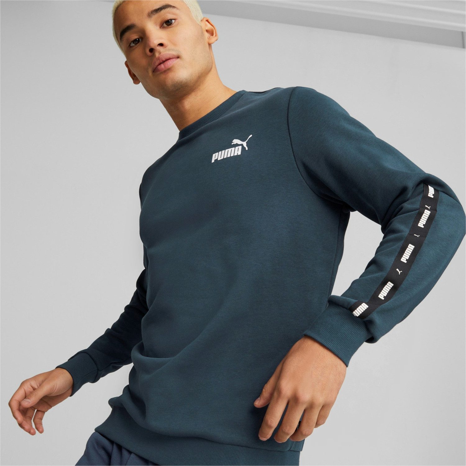 PUMA Fleecepullover Puma Herren Pullover ESS+ Tape Crew TR 847384 günstig online kaufen