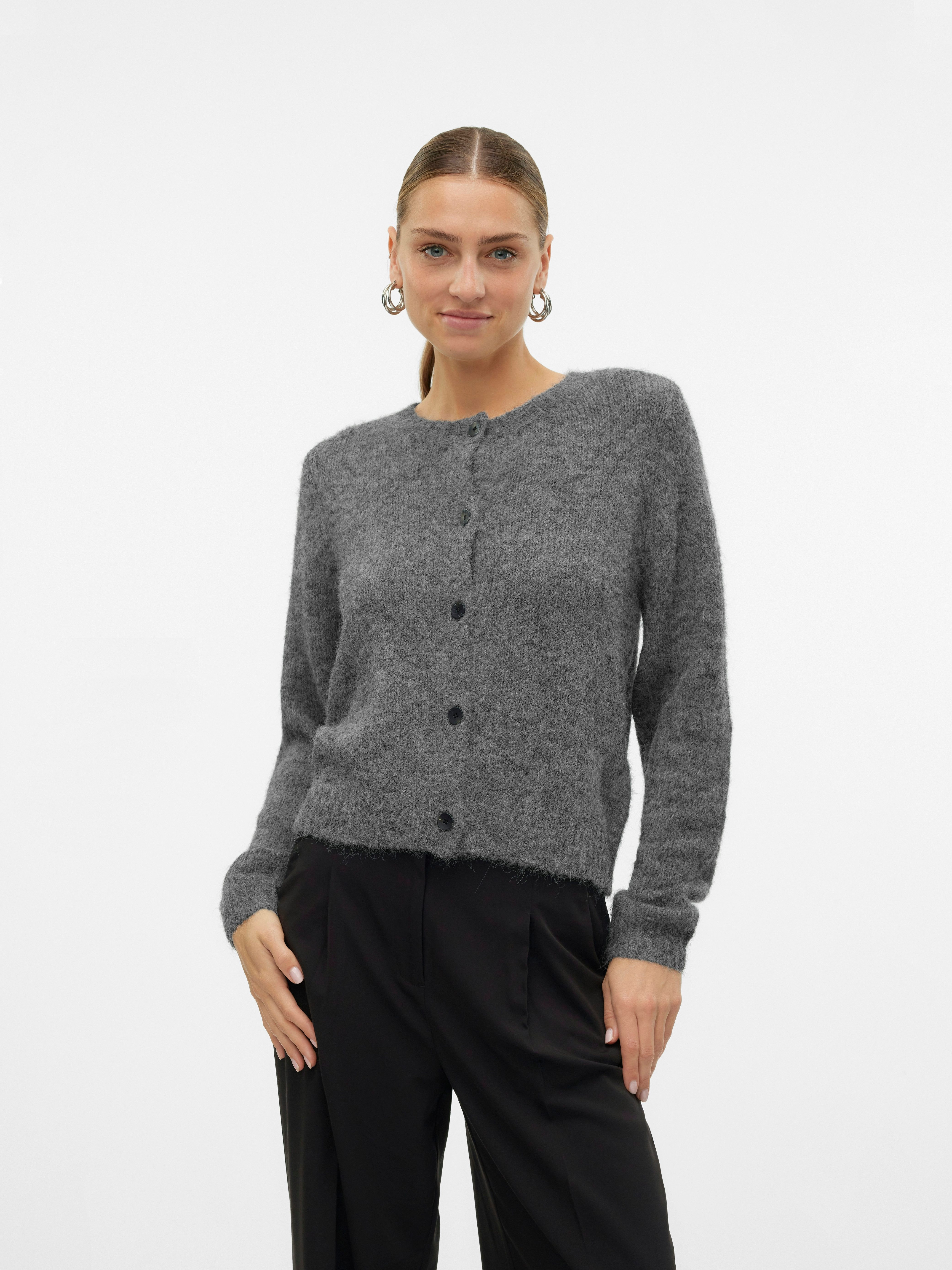 Vero Moda Strickjacke VMNOVAH LS O-NECK BUTTON CARDI GA NOOS günstig online kaufen