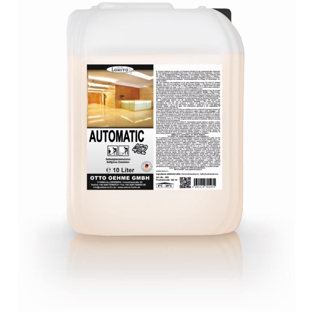 Lorito Bodenbeschichtung Automatic 452 10 Liter Bodenpflegemittel