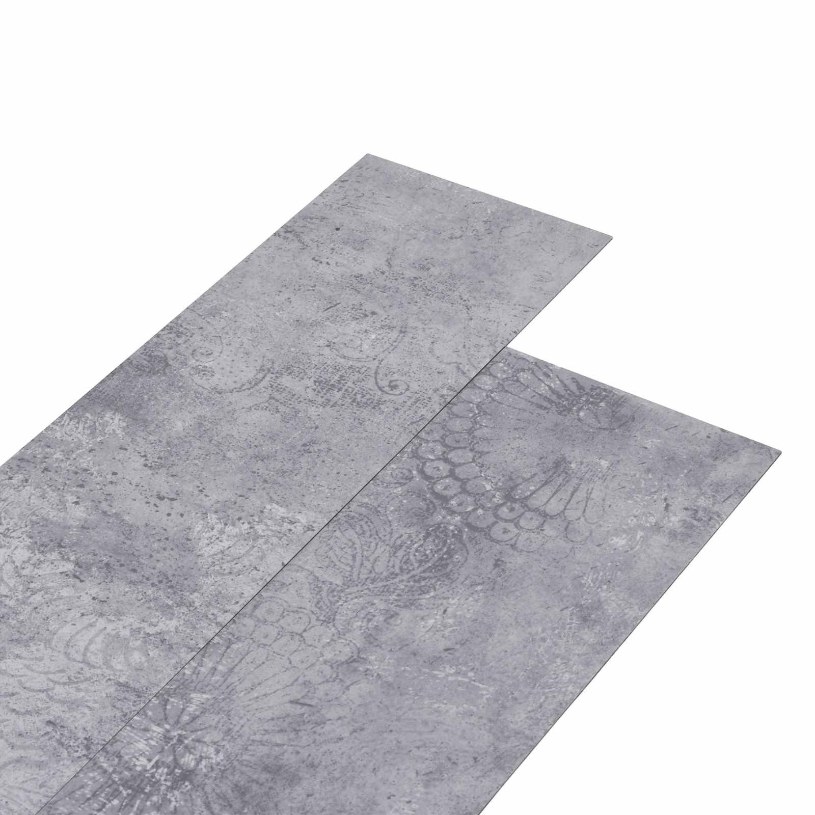 vidaXL Vinyllaminat 5,02 mÂ² Selbstklebende Bodenplanken 36er Set Zementgrau 5,02 m² Vinyl