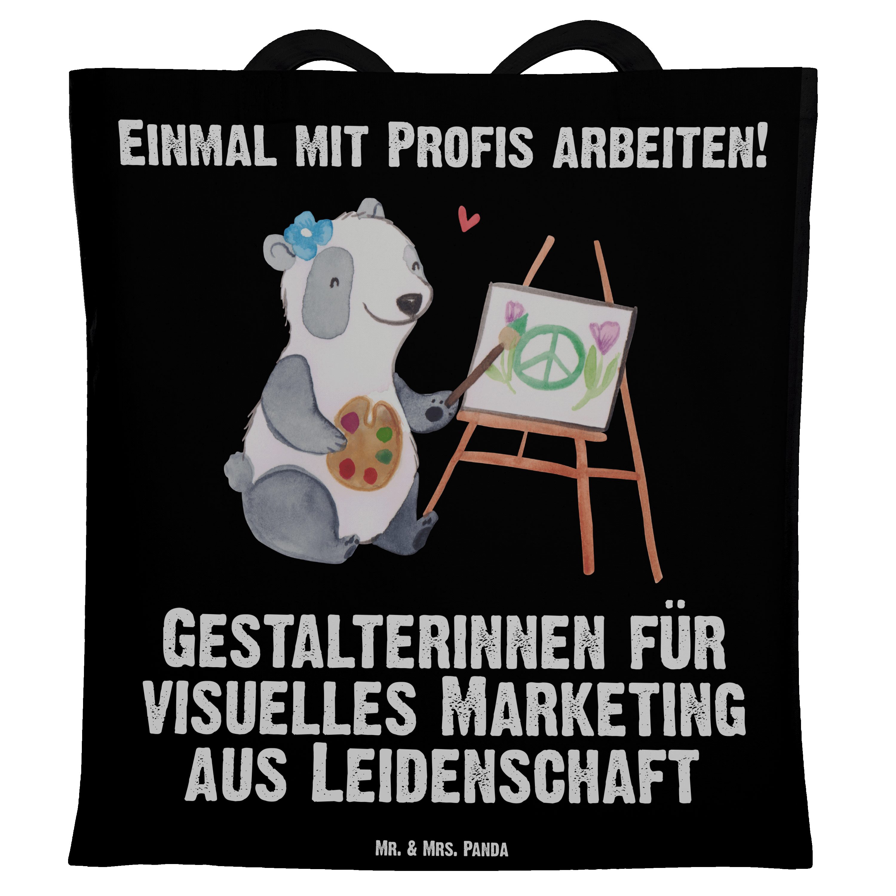 Mr. & Mrs. Panda Tragetasche Gestalterinnen für visuelles Marketing aus Leidenschaft - Schwarz - G (1-tlg)