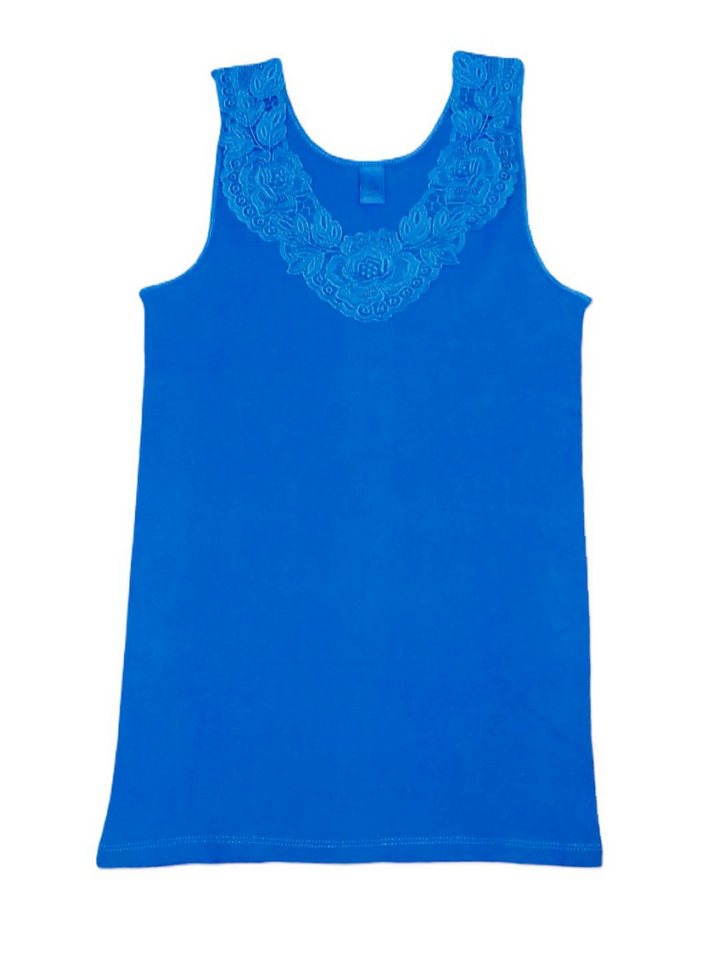 Toker Collection® Achselhemd Damen Unterhemd mit extra breiter Spitze (1 Stück, einzeln gepackt) Spitze in vielen Varianten