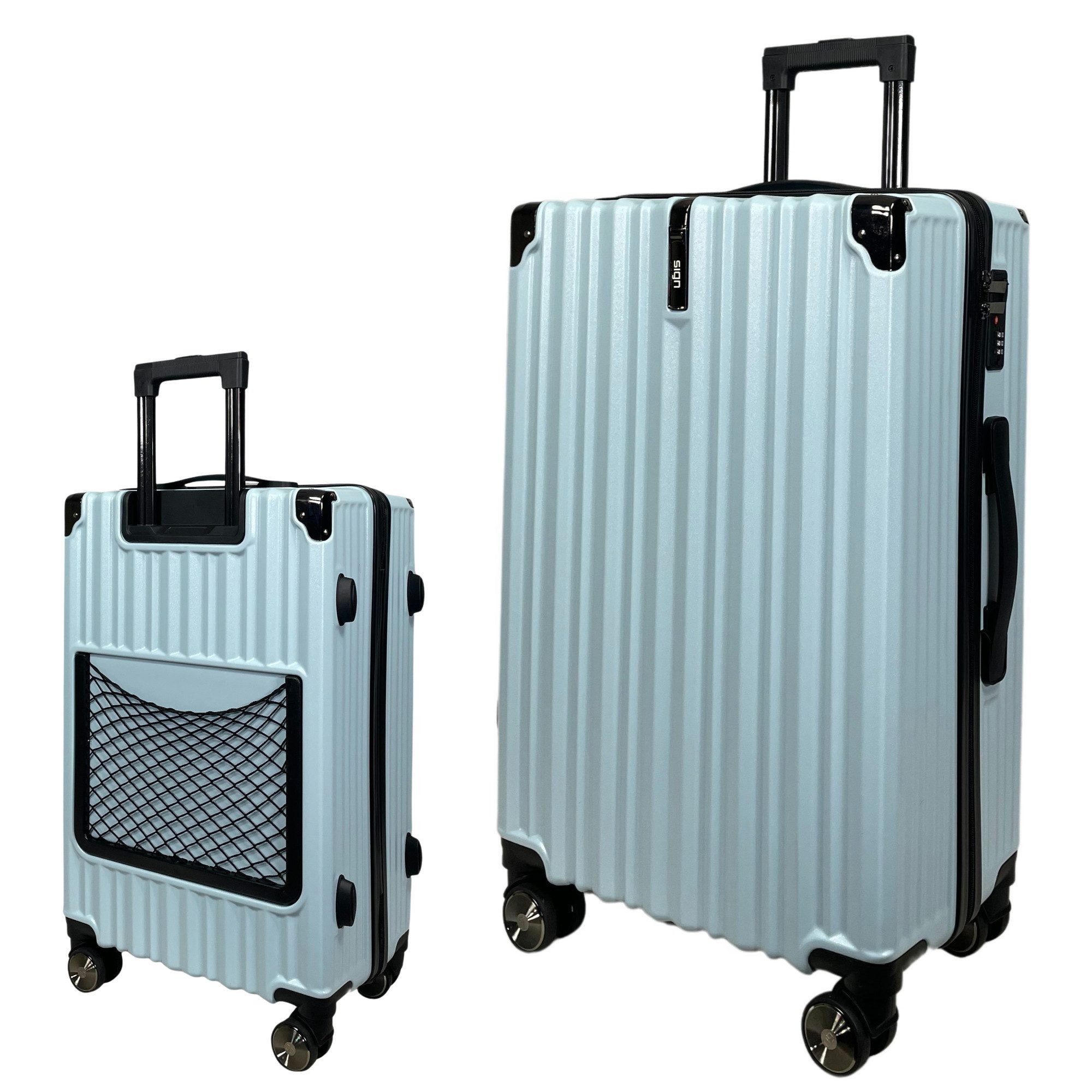 SIGN German Design Trolley Reisekoffer Hartschalen-Koffer, 360° Zwillingsrollen M/L/XL, Netztasche auf der Rückseite