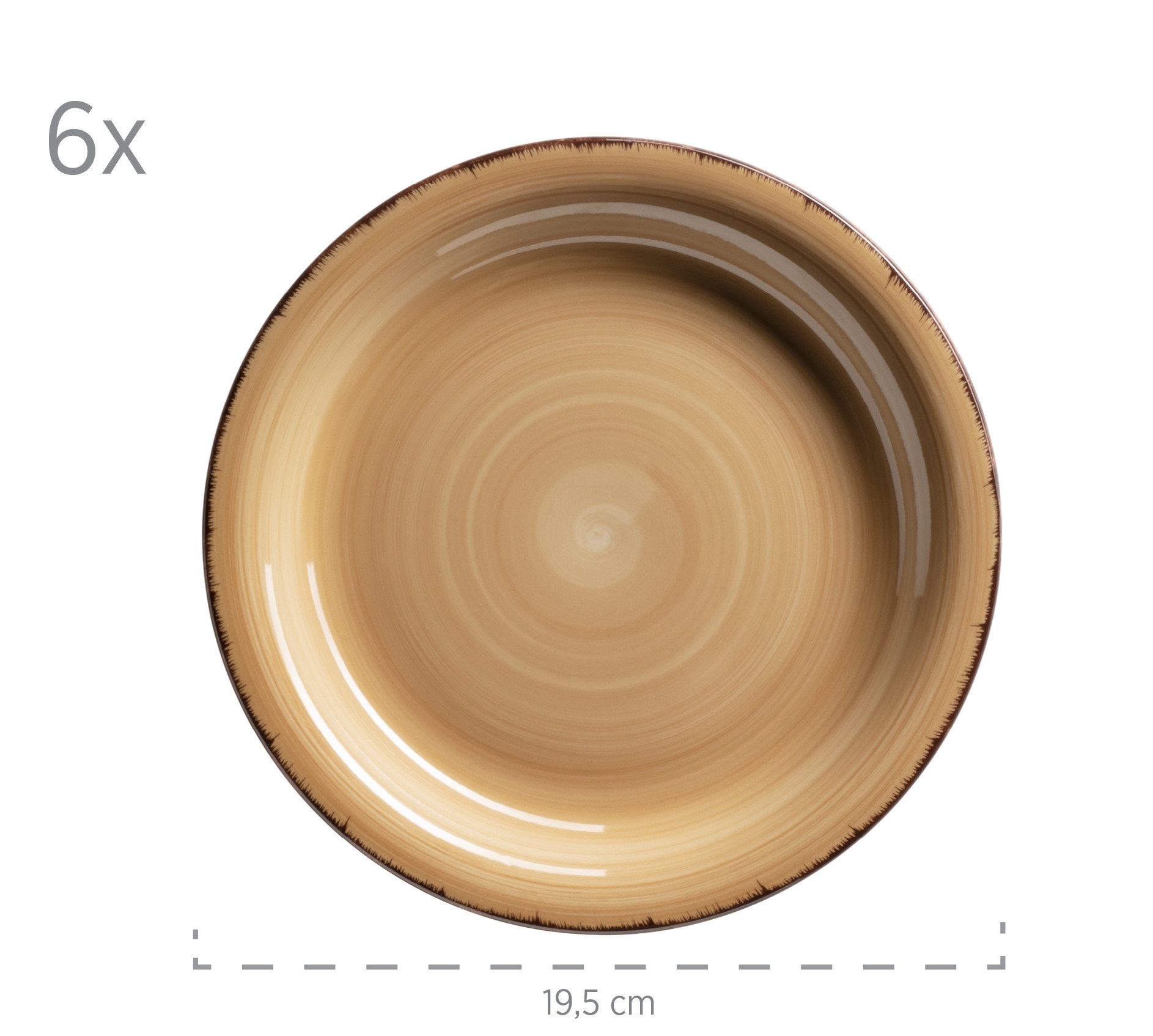 MÄSER Dessertteller LUMACA, (6 St)