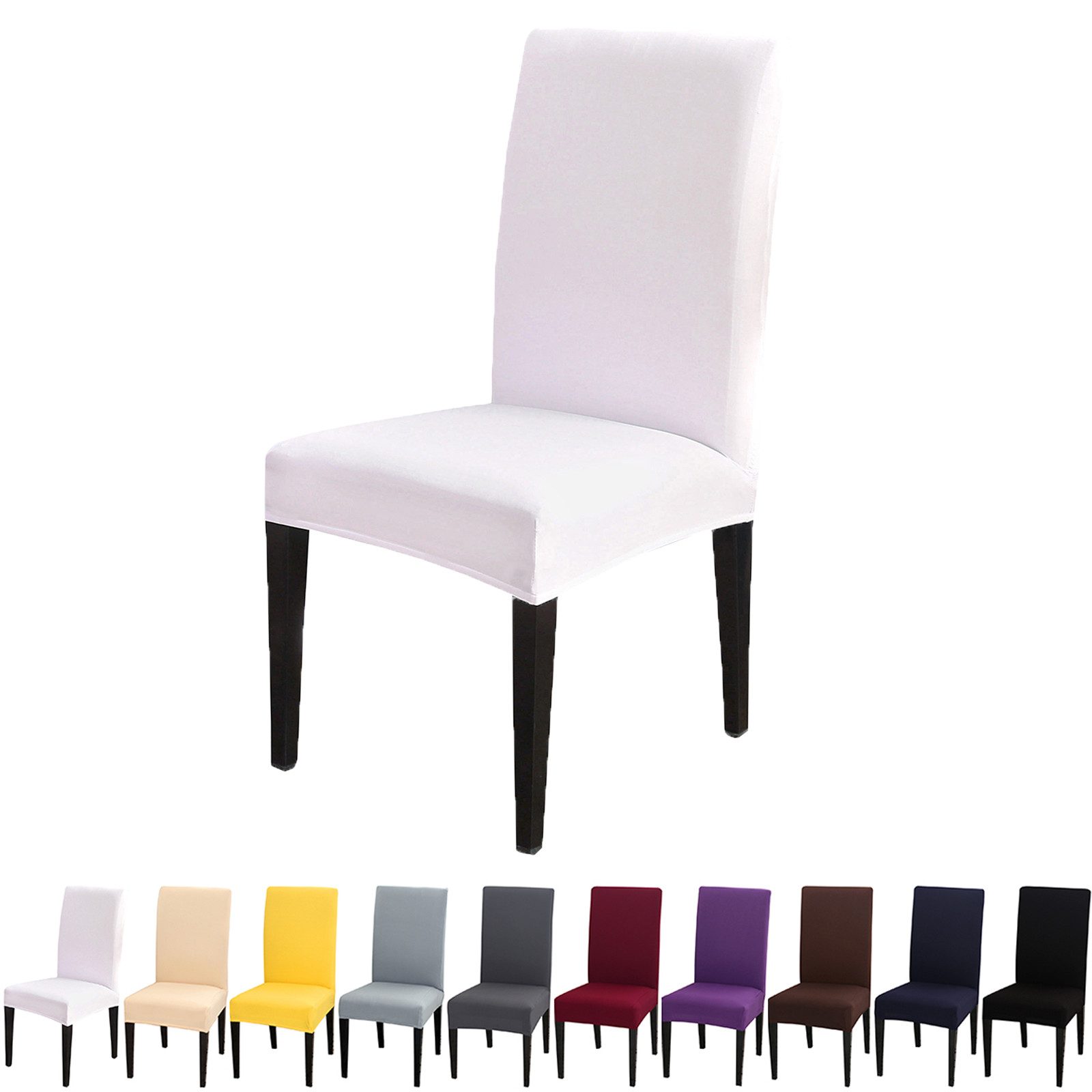 BTTO Stuhlhusse Stuhlhusse Universal Stretch Stuhlbezug Stuhlüberzug,Einfarbig, Elastische Stretch Husse