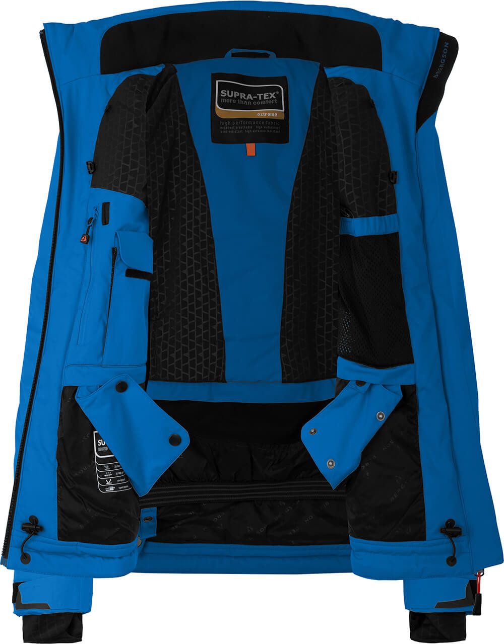 Bergson Skijacke NICE Damen Skijacke, wattiert, 20000 mm Wassersäule, Normalgrößen, blau