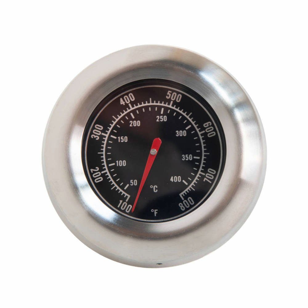 PROREGAL® Grillbesteck-Set Deckelthermometer für Gasgrills & Kugelgrills, Rund, °C und °F