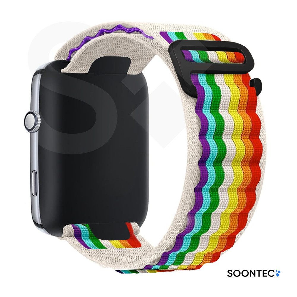 SOONTEC Smartwatch-Armband Premium Nylon Loop Armband mit G-Hook Verschluss, für Apple Watch Ultra 1/2/3 & Series 1-11
