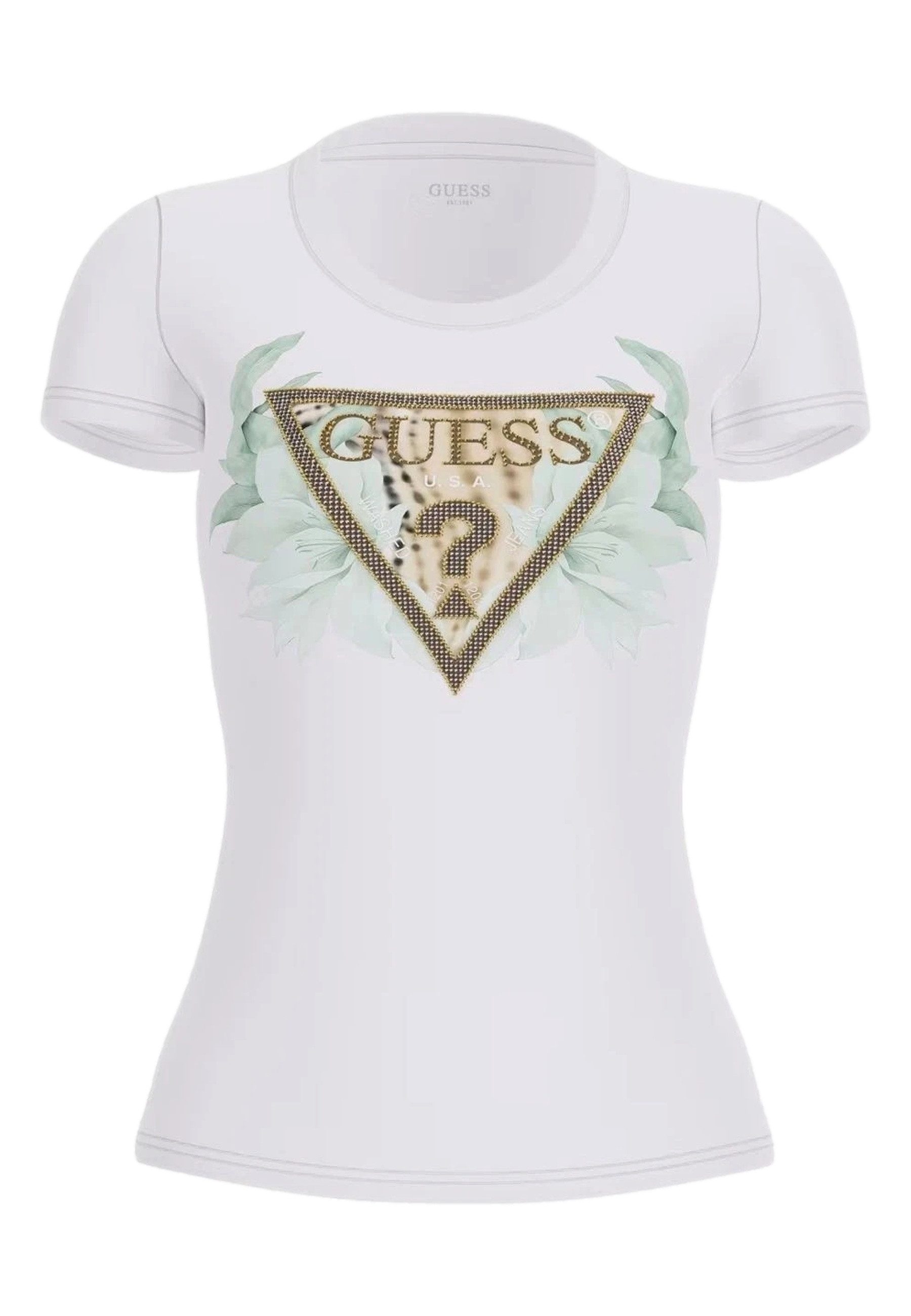 Guess T-Shirt T-Shirt LOGO LACE Kurzarmshirt (1-tlg., 1)
