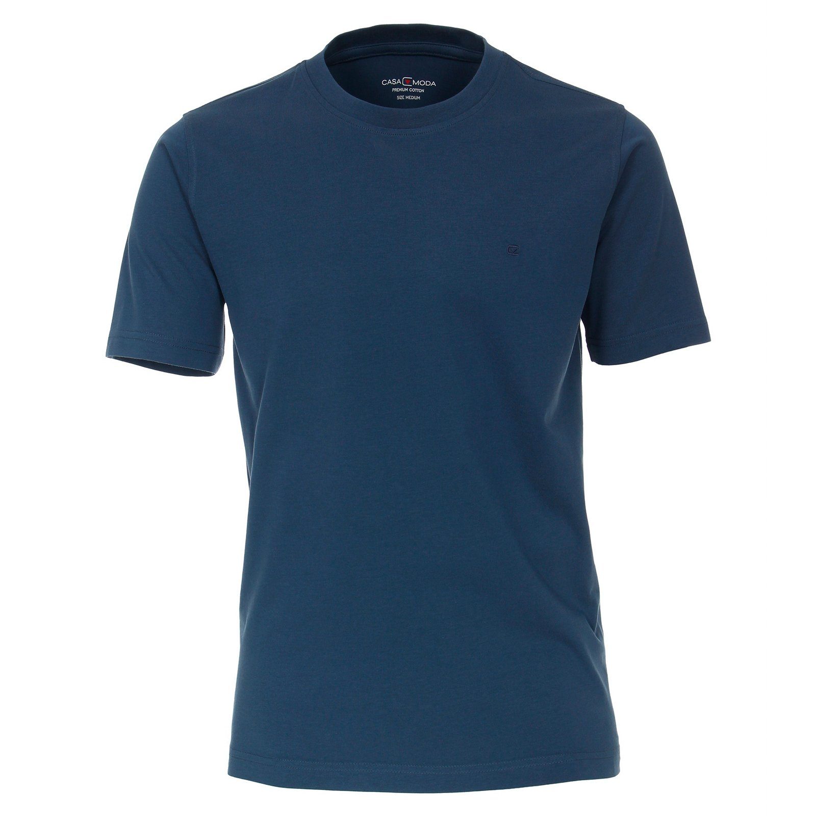 CASAMODA CasaModa Übergrößen Rundhalsshirt Basic T-Shirt indigoblau