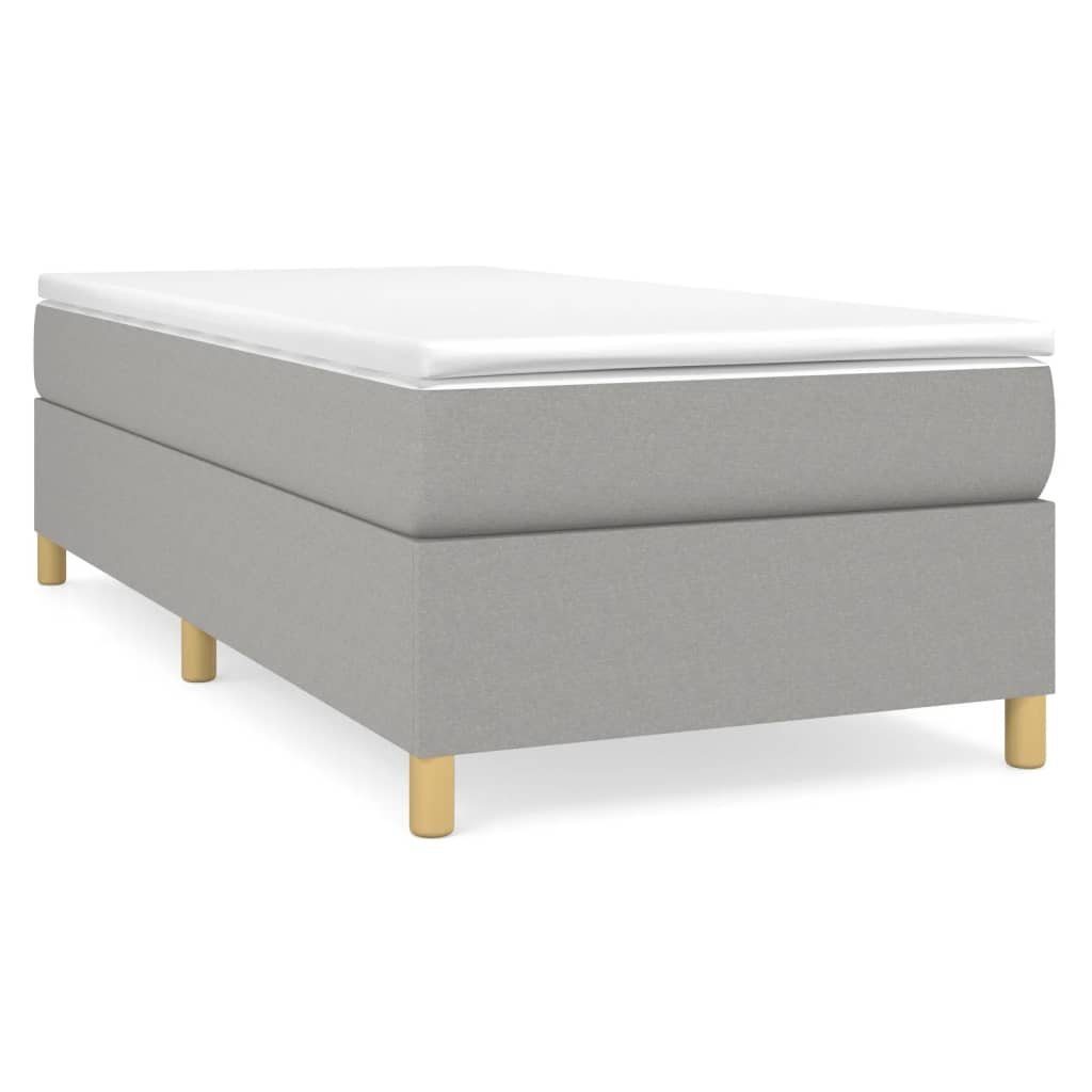 furnicato Bett Boxspringbettgestell Hellgrau 100x200 cm Stoff (1-tlg) günstig online kaufen