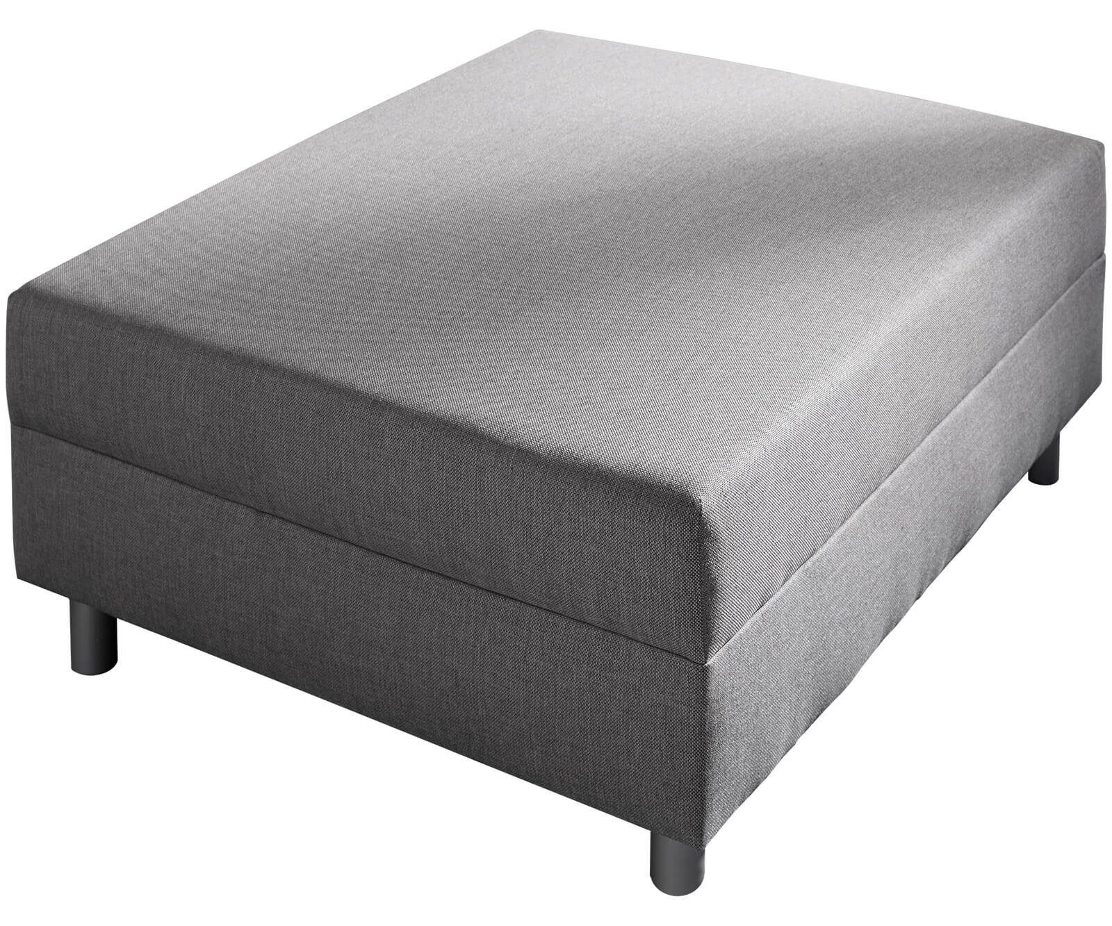 DELIFE Hocker Clovis, Grau Modul B98 x T83 Flachgewebe Sitzhocker günstig online kaufen
