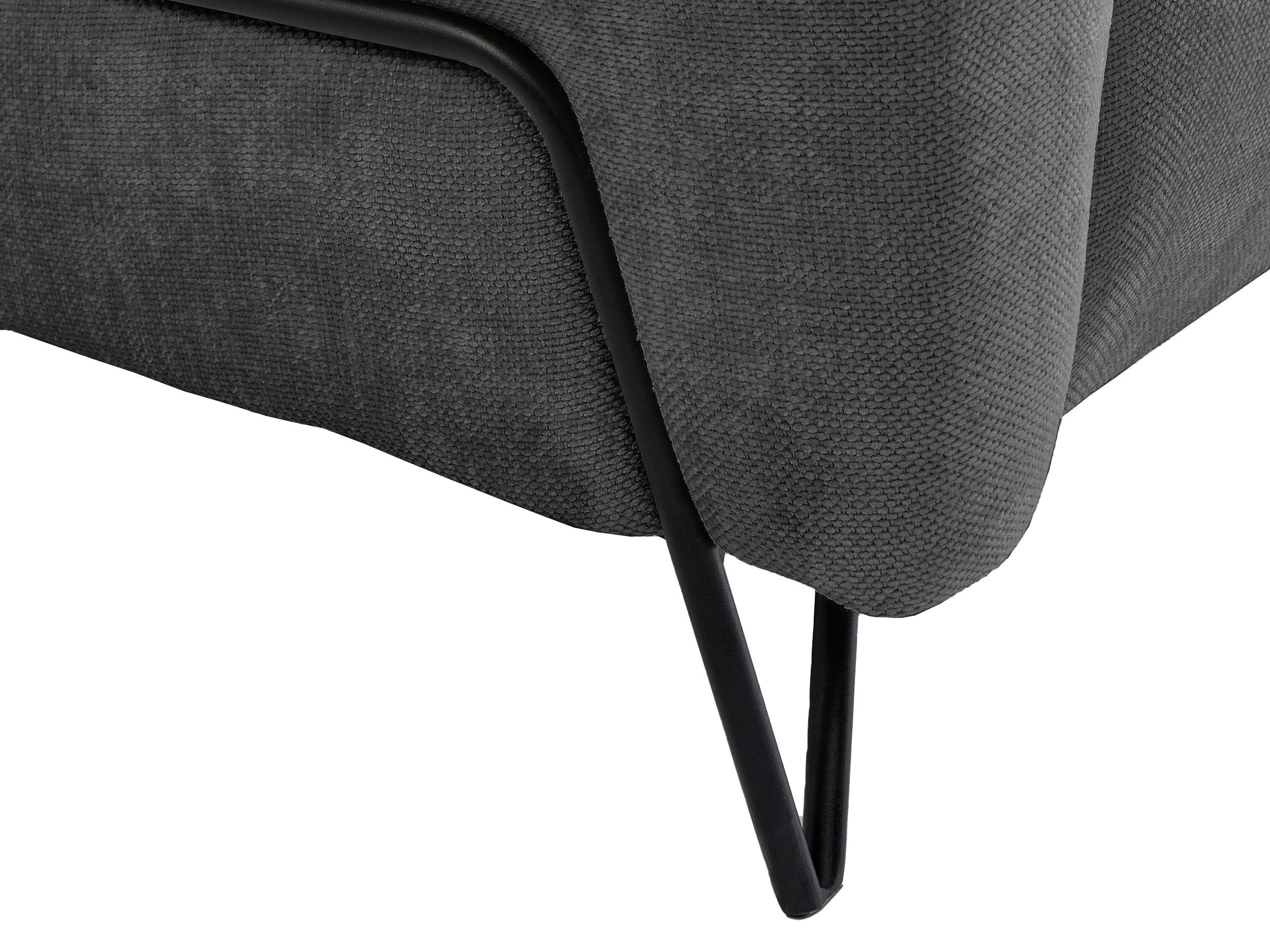 Beautysofa Sofa mit Metallbeine in Schwarz VOLARE, 3-Sitzer, viele Farbvarianten, ohne Schlaffunktion – Bild 5 von 5