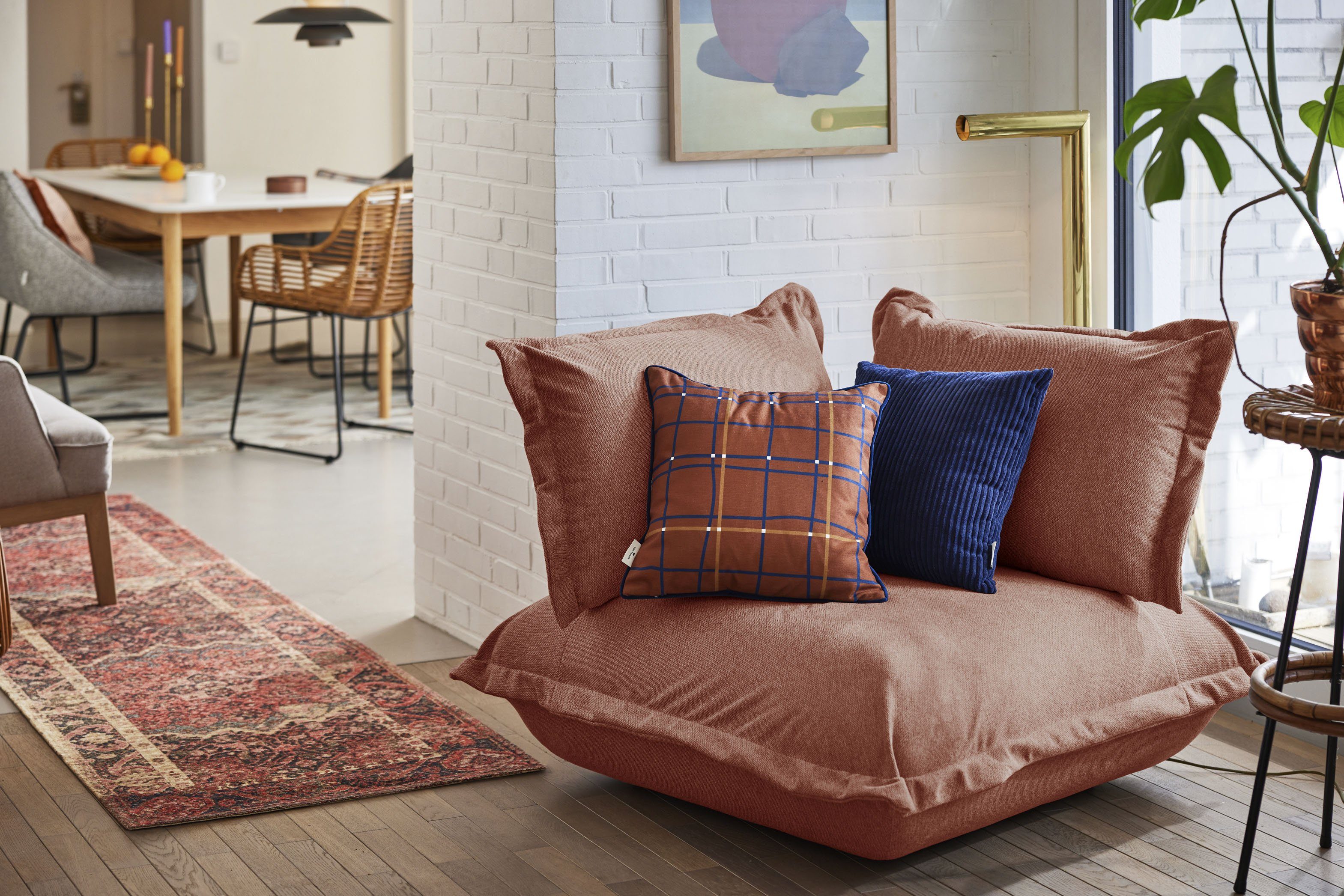 TOM TAILOR HOME Kaltschaumpolsterung Sofa-Eckelement Cushion, softer im lässigen mit Kissenlook