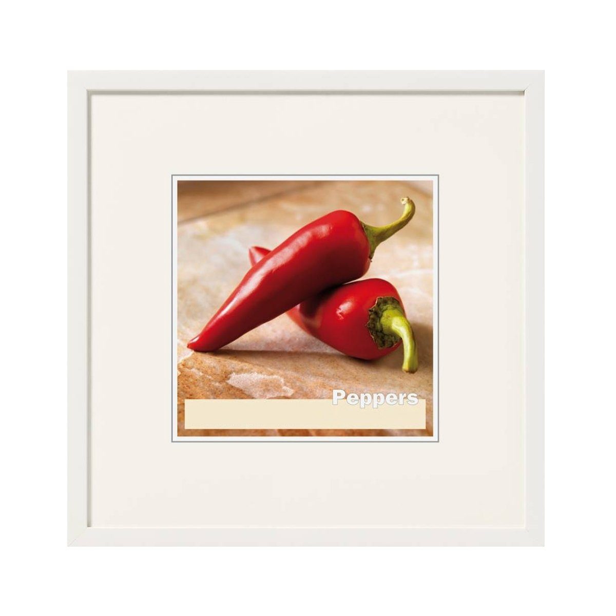Walther Design Bilderrahmen PEPPERS, Holz, Polarweiß, 18 x 18 cm, 30 x 30 cm, (1 St)