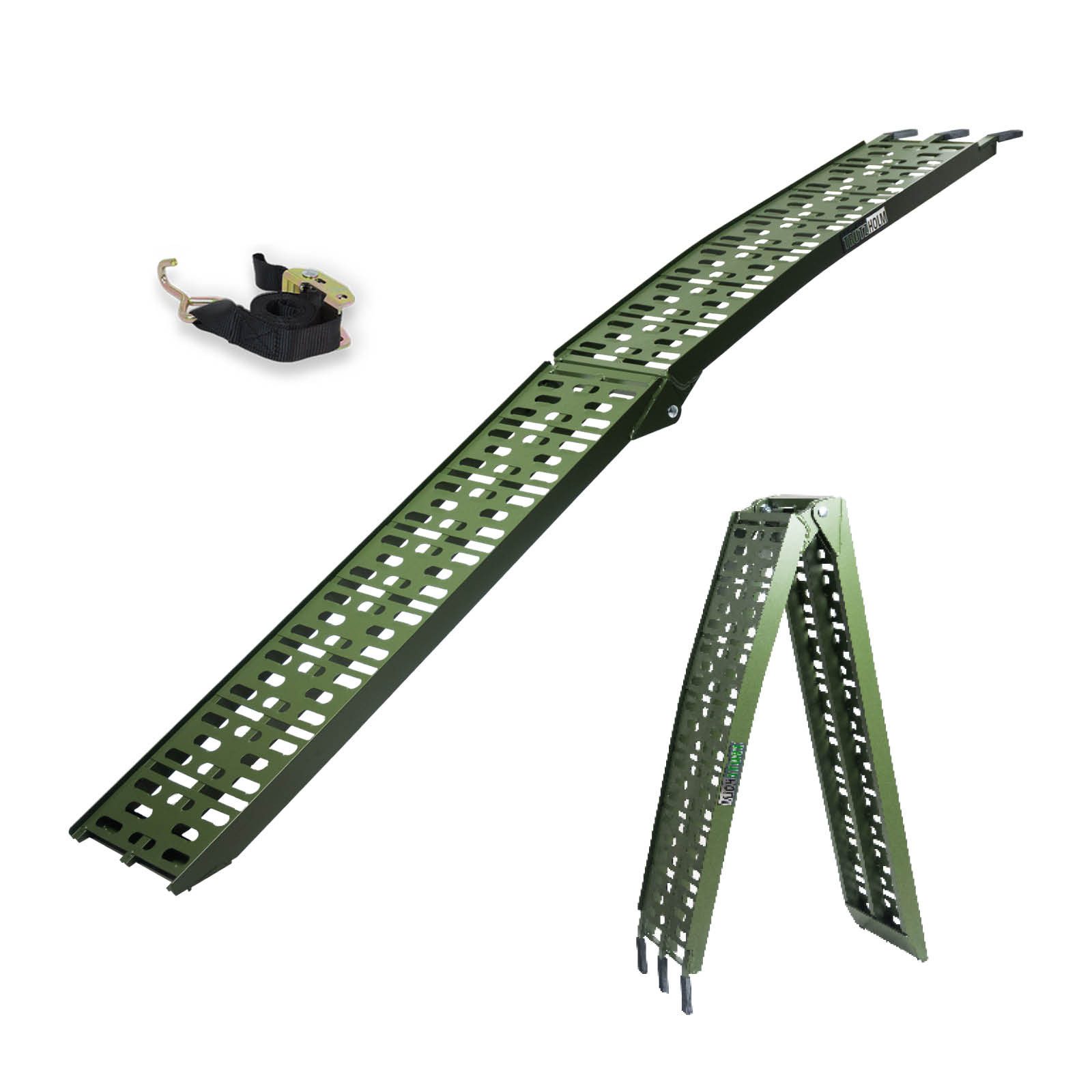 Auffahrrampe TRUTZHOLM 1 x Auffahrrampe klappbar 228 cm Traglast 340 kg Alu oliv