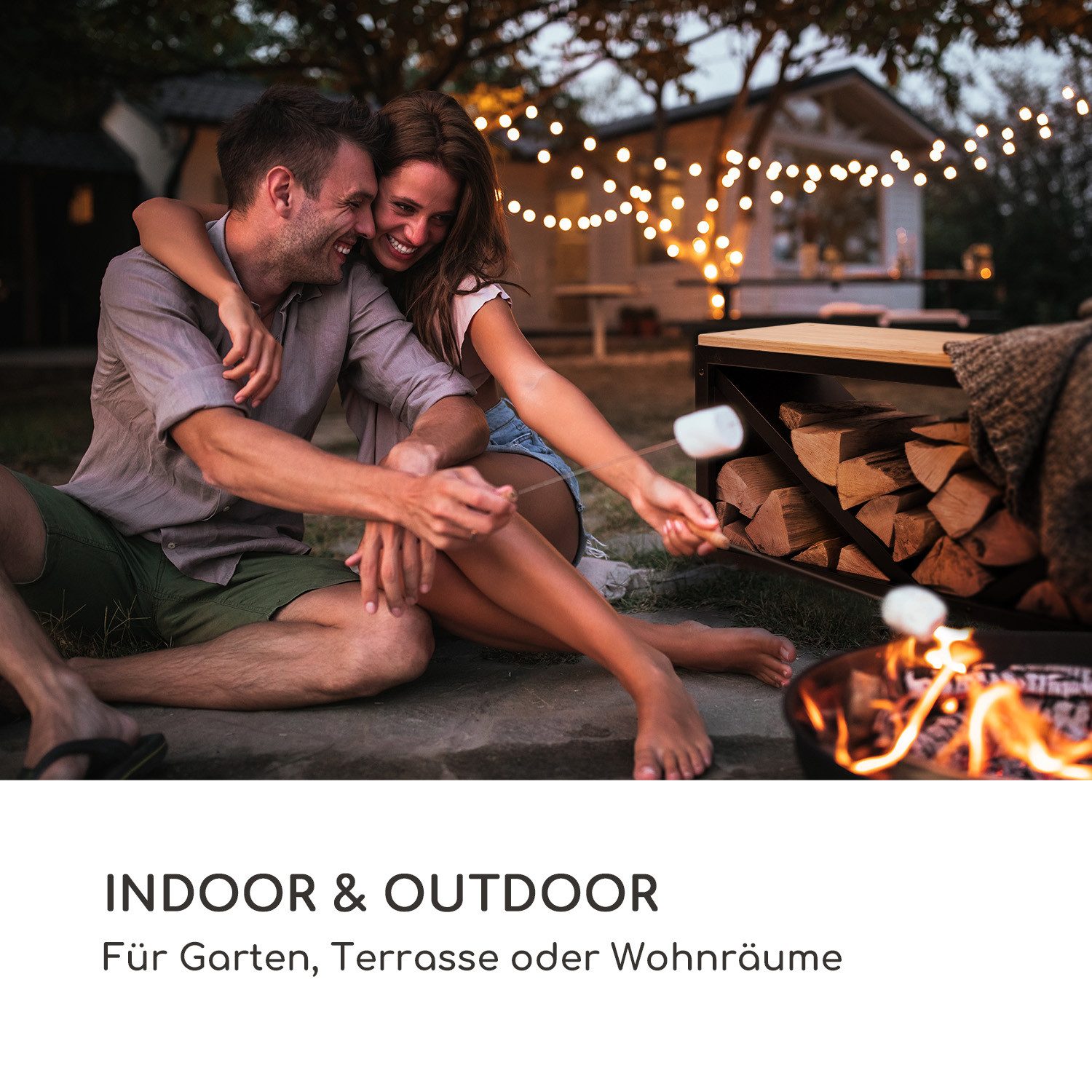 blumfeldt Feuerschale Kindlewood L Black
