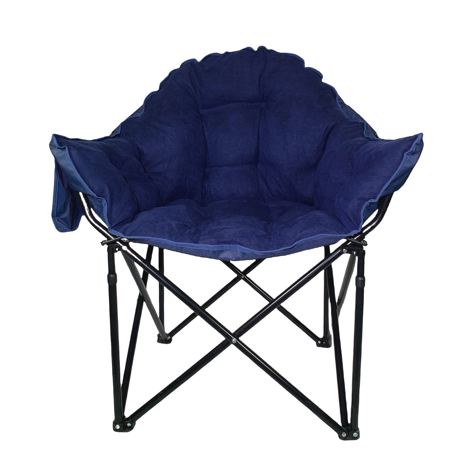 HTI-Living Klappstuhl Klappbarer Komfortsessel mit weichem Velvet Bezug (Stück), Campingstuhl
