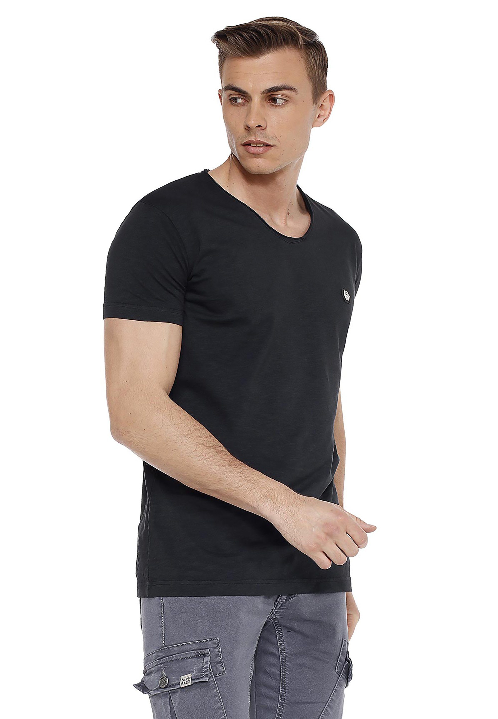Baxx Cipo Loose-Fit T-Shirt im & schwarz