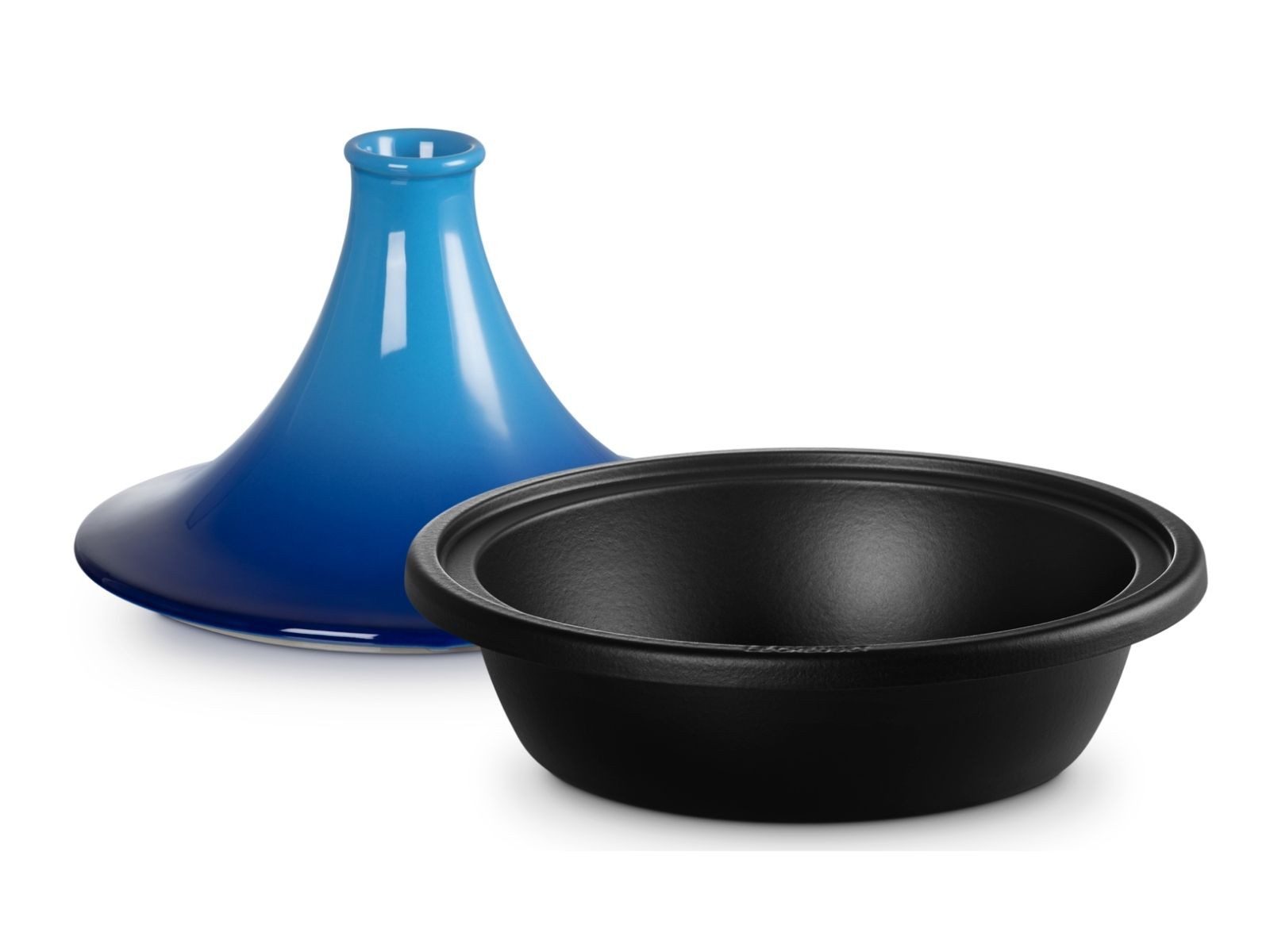 LE CREUSET Serviertopf Tagine Tradition azure 31cm, Emailliertes Gusseisen