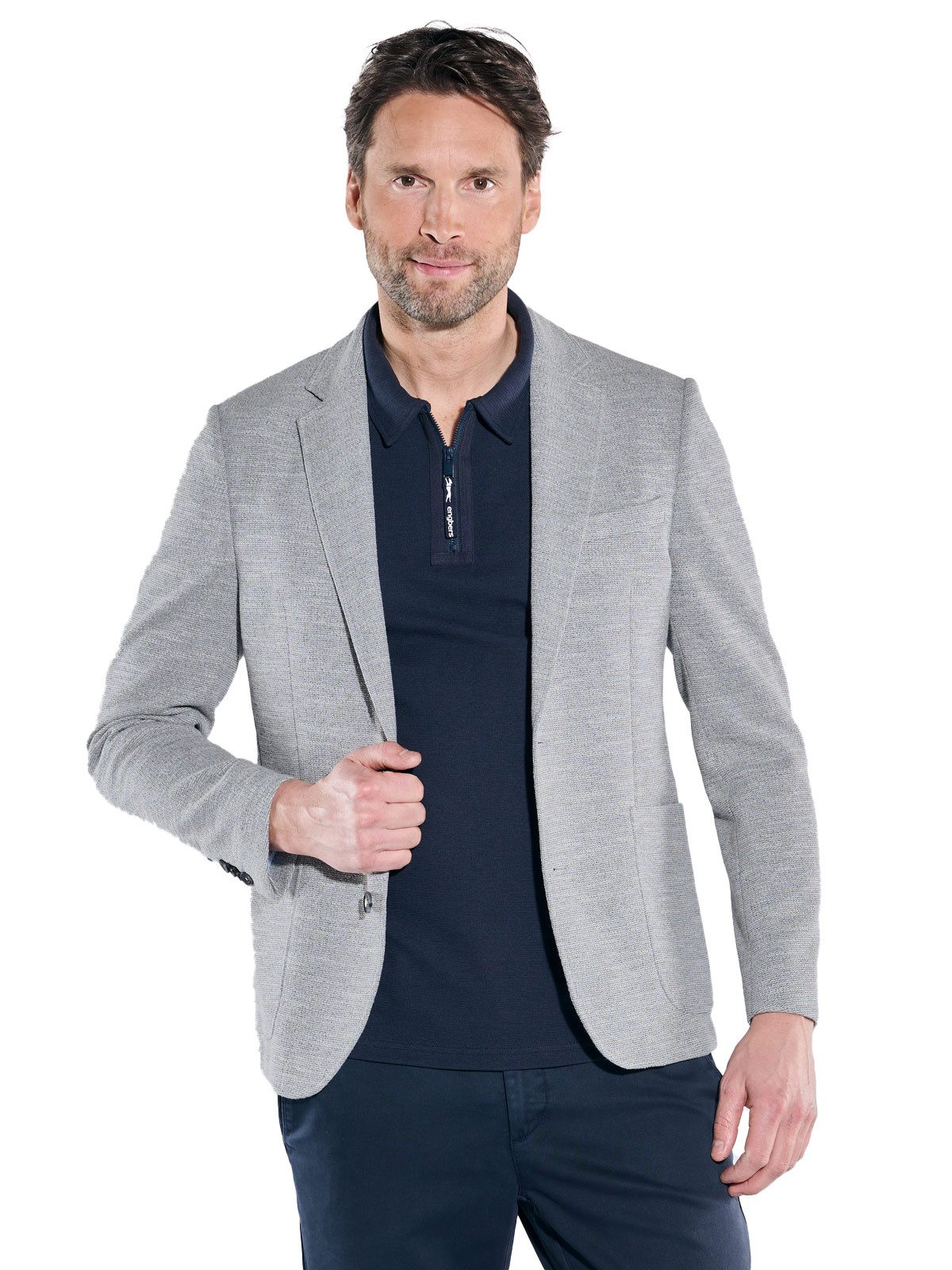 Engbers Sakko Herren Freizeit-Sakko slim fit, Hellgrau