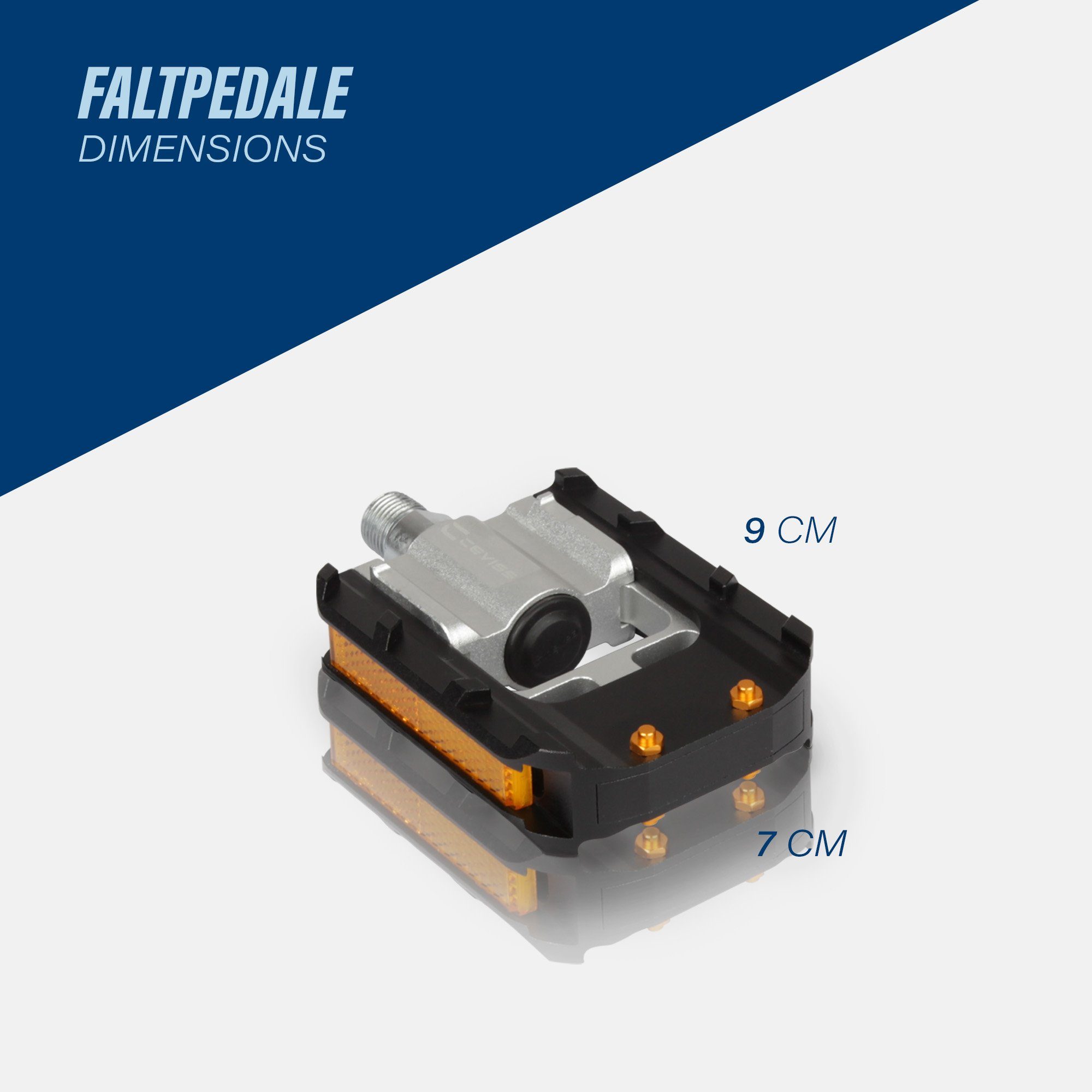 Bestlivings Klapppedale Faltpedale-81265 (Fahrradpedale "klappbar" Faltpedale ALU mit Reflektoren - für alle Fahhradtypen, Trekkingrad, E-Bike, Tourenrad, Citybike, MTB - Komfort Pedale, 2-tlg)