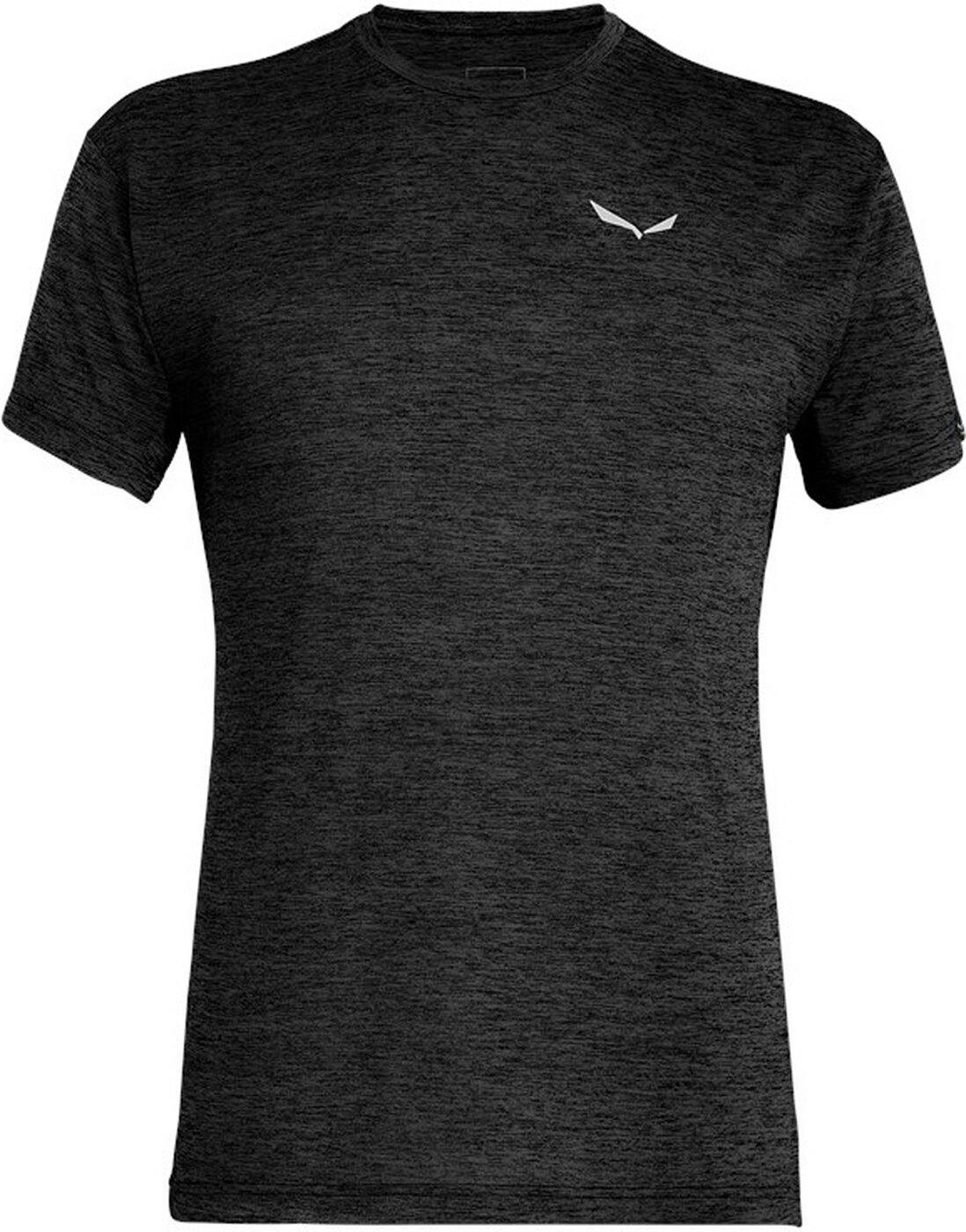 Salewa Funktionsshirt PUEZ MELANGE DRY M S/S TEE BLACK OUT MELANGE
