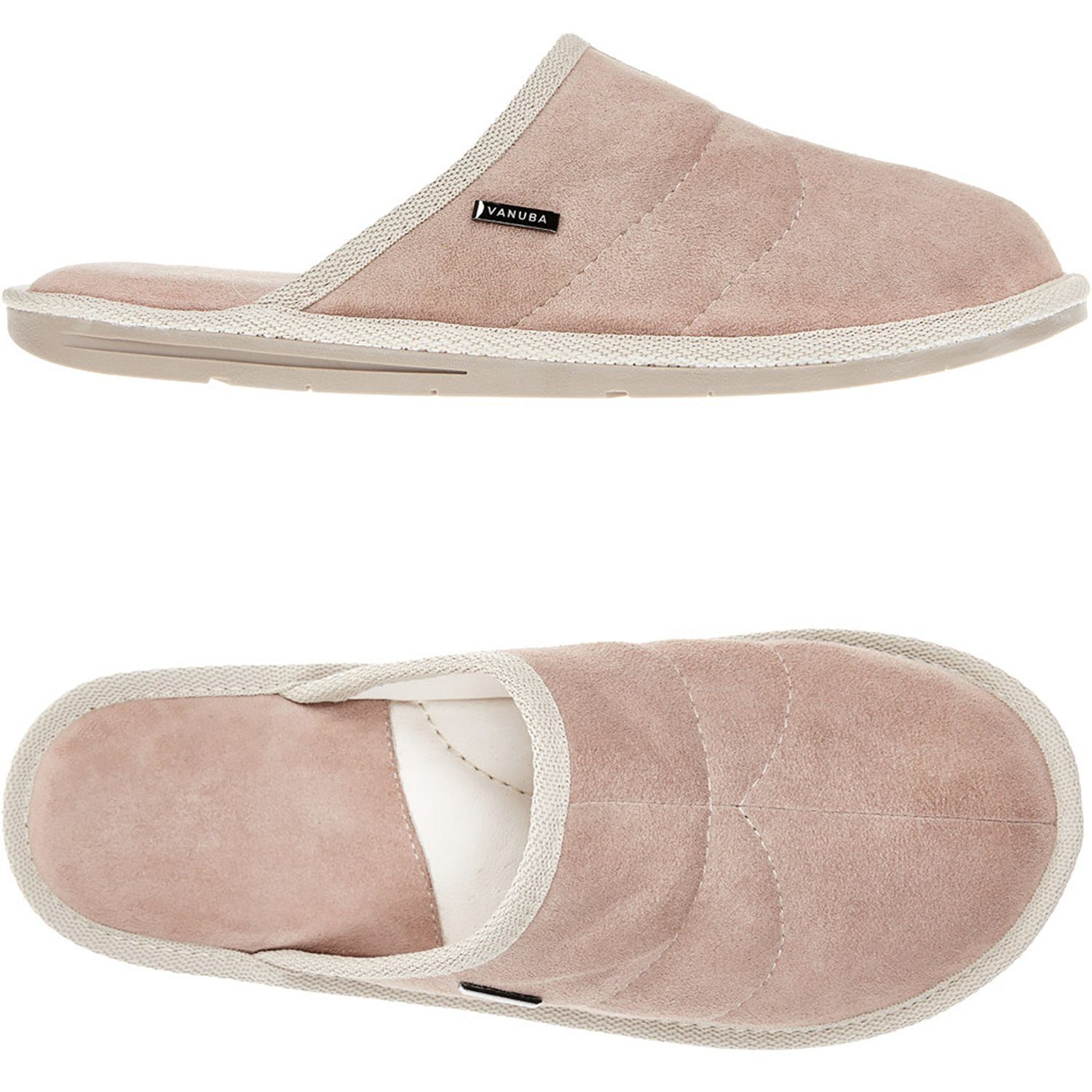 Vanuba LINCOLN Herren Hausschuh Echtleder Hüttenschuhe/Winter-Hausschuhe/Gefüttert