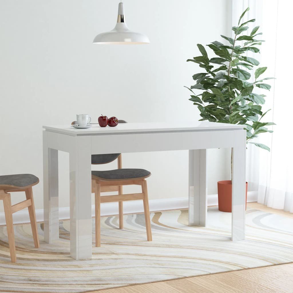 furnicato Esstisch Hochglanz-Weiß 120x60x76 cm Holzwerkstoff günstig online kaufen