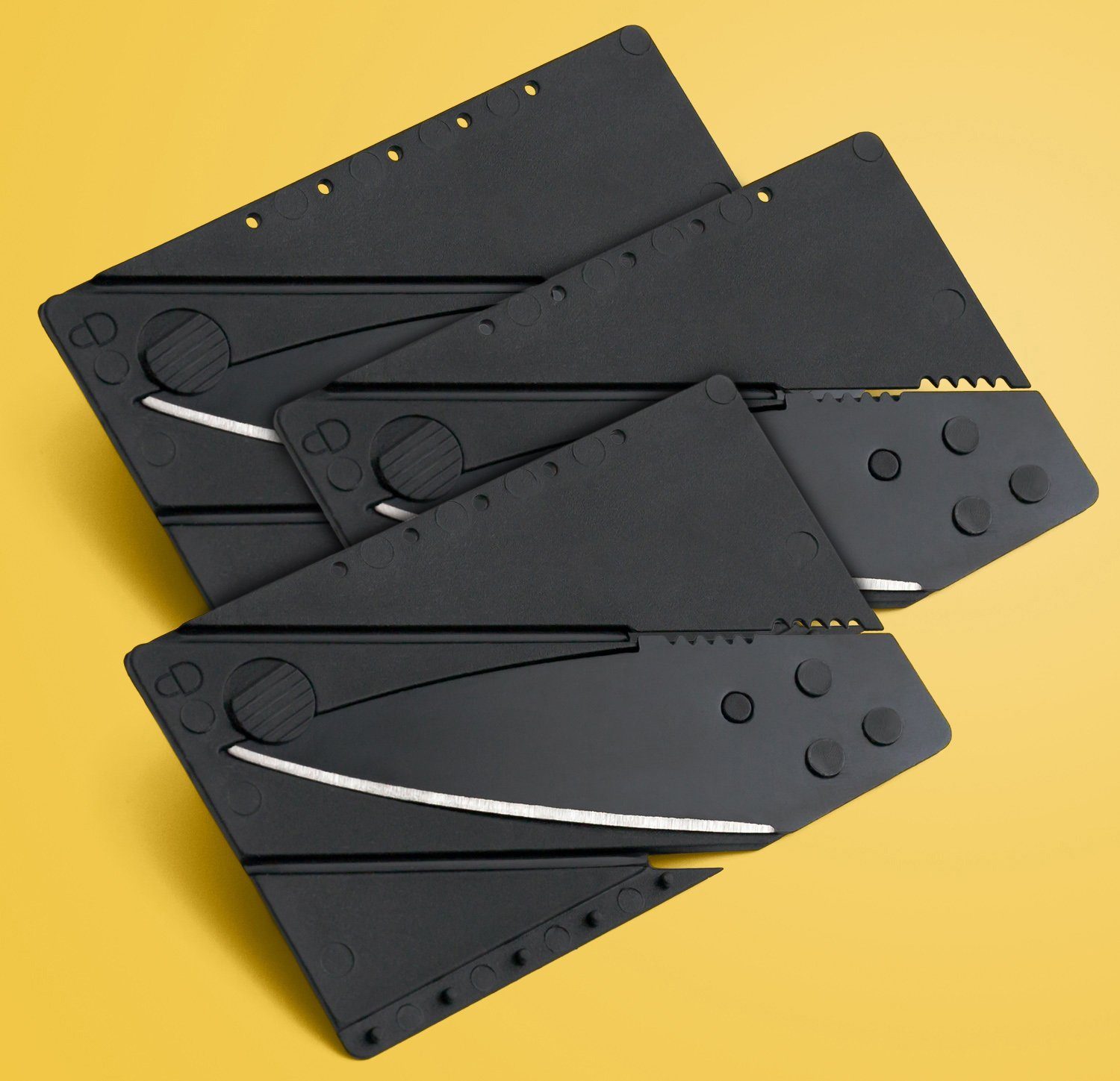 PRECORN Universalmesser 3 x Kreditkarten-Messer Faltmesser Klappmesser Camping Taschenmesser, (3 St)