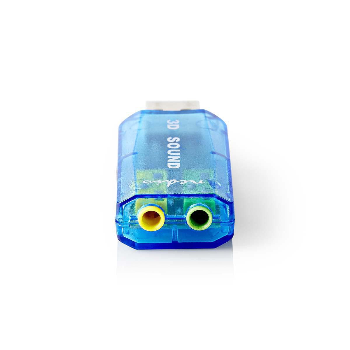 Nedis USCR10051BU Soundkarte, USB 2.0, 5.1 Kanal, Mikrofon- und Kopfhöreranschluss 3,5 mm