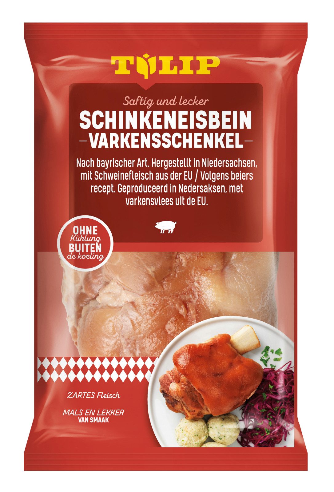 TULIP Wurstkonserve 600g Schinkeneisbein Eisbein gepökelt Schweinehaxe Schwarte, 600 g