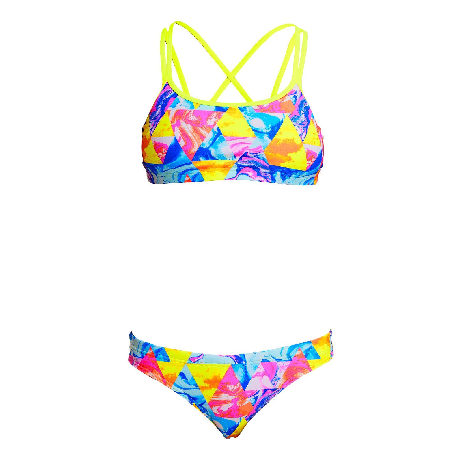 50+ Swirl Criss UV-Schutz mit Bustier-Bikini Cross Stopper Funkita