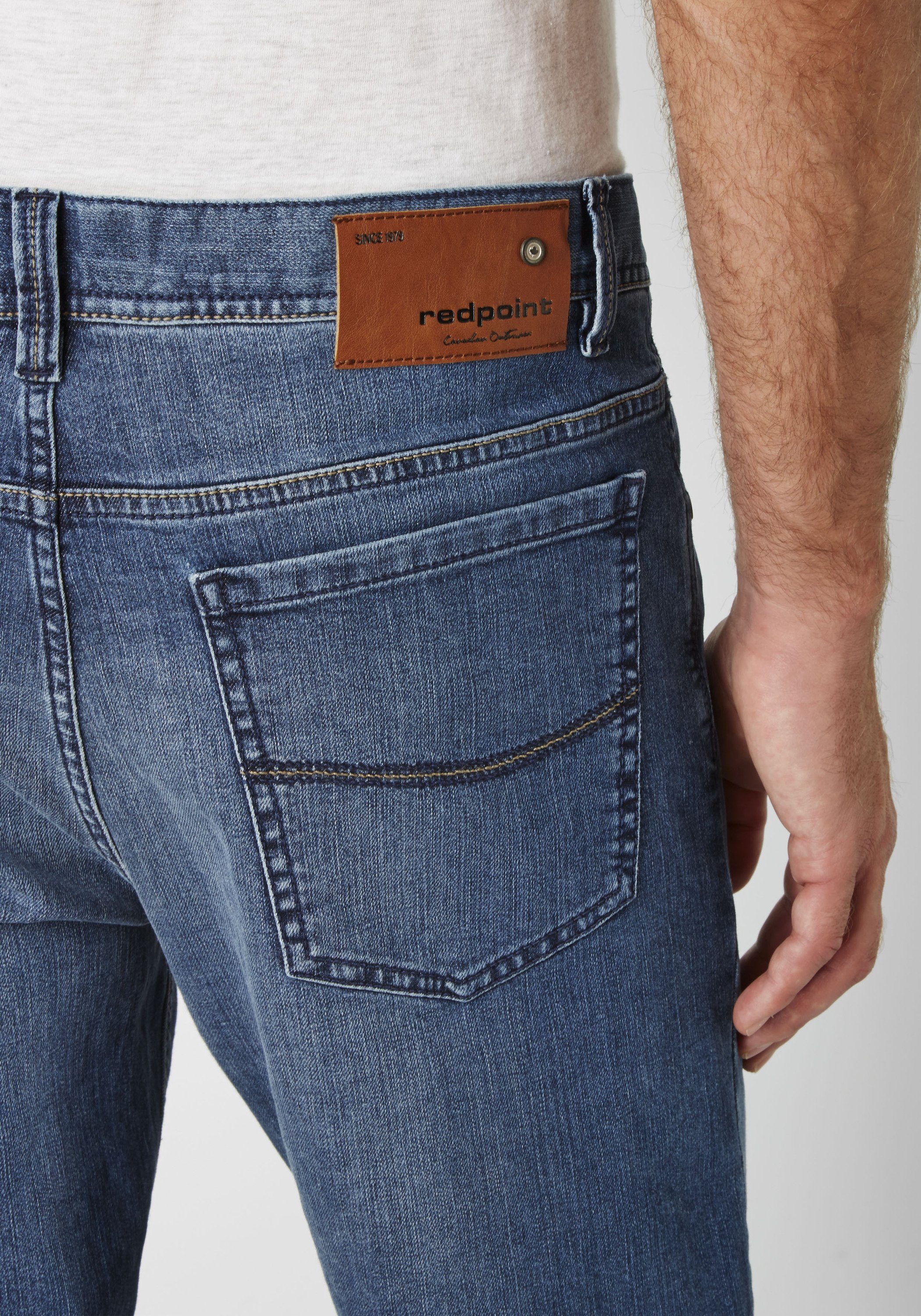 Stoffhose im Redpoint Regular Jeans Langley 5-Pocket-Style Fit Denim
