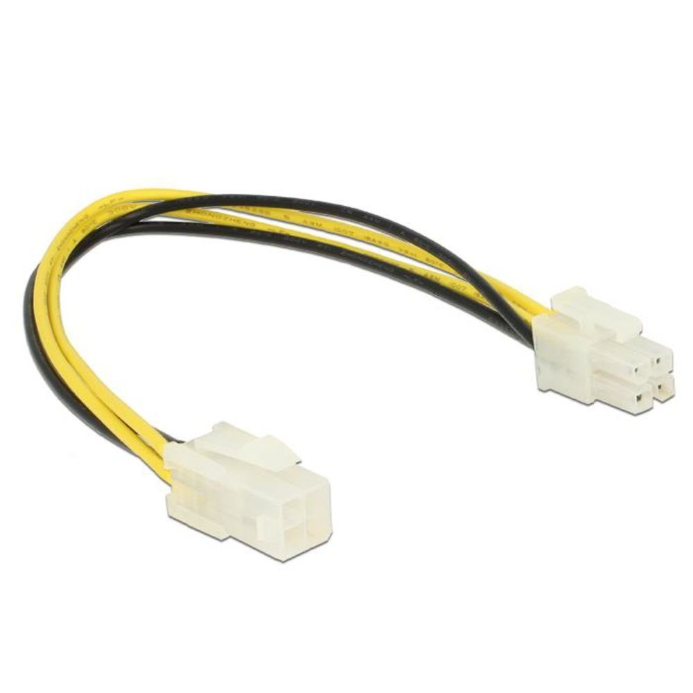 Stecker Buchse Delock P4 Pin (30 zu Netzteil 4 cm), für Pin Mainboard P4 Verlängerungskabel, 4