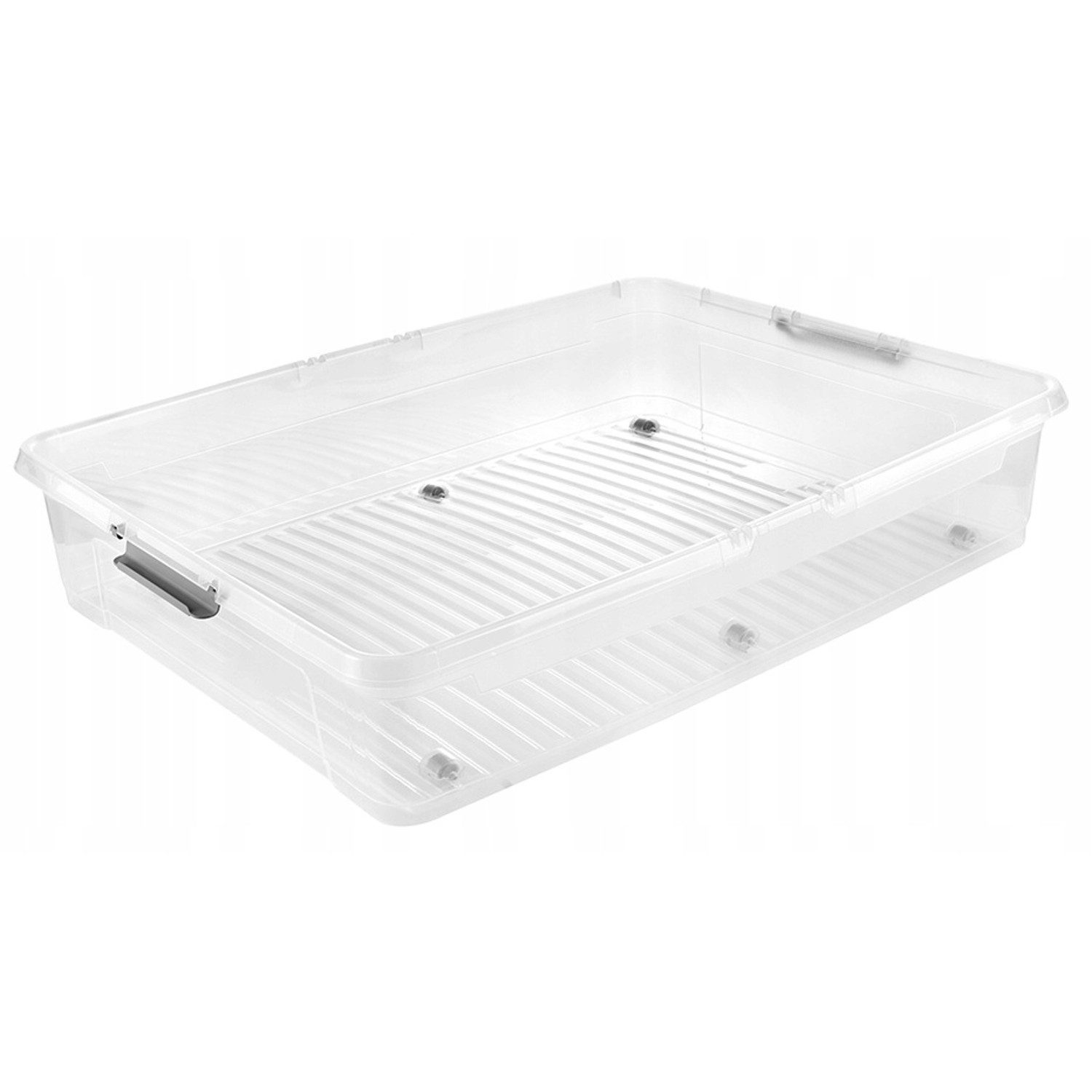 keeeper Aufbewahrungsbox für unter dem Bett mit Rollen und Deckel Leo 53 l (1 St), mit Clipverschluss