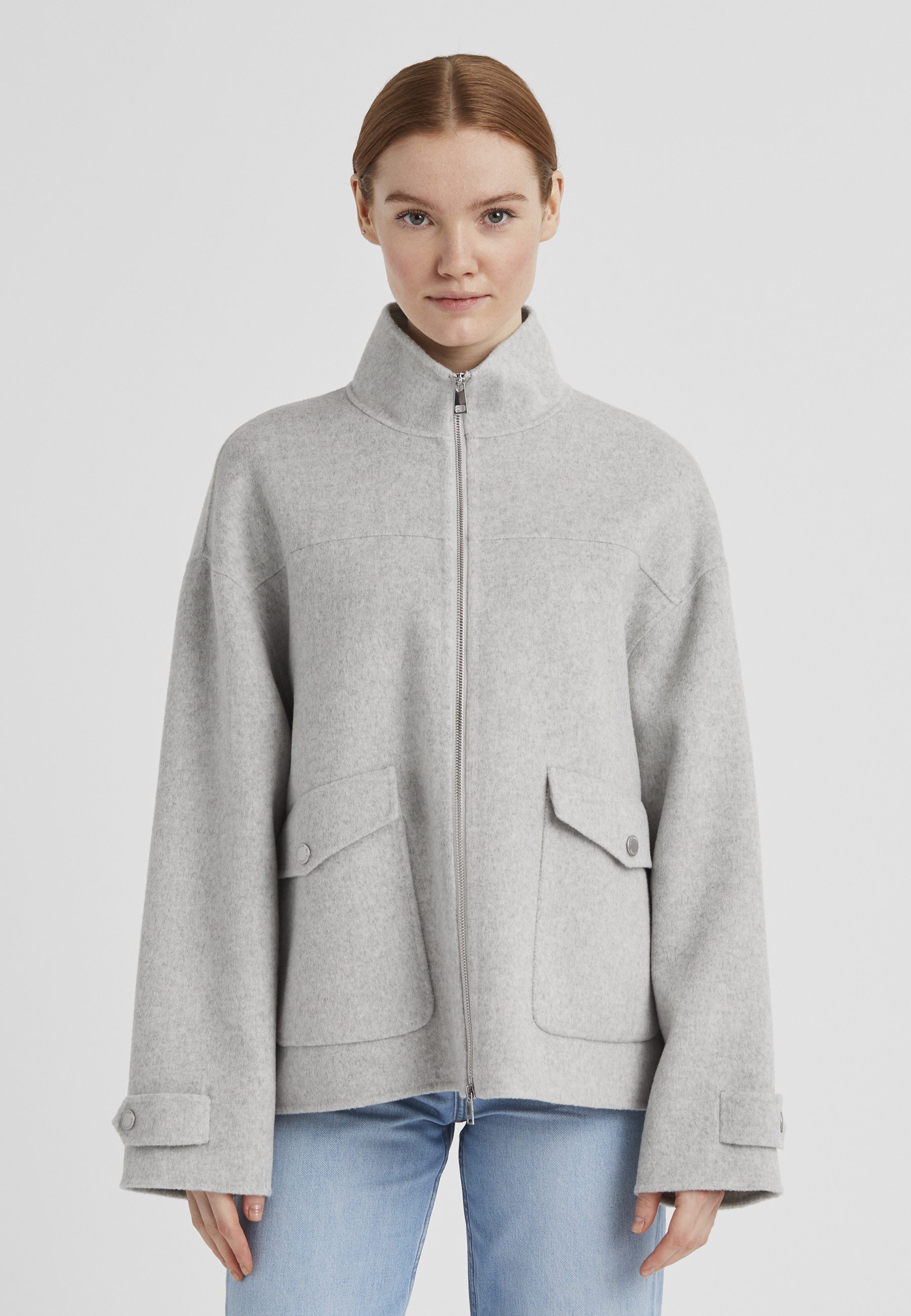 Milestone Wolljacke MSAlice Damen Jacke Wolle klassisch Zwei Wege RV mit Zw günstig online kaufen