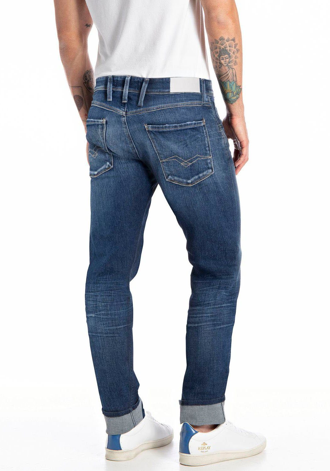 Replay mid washed blue Anbass Slim-fit-Jeans