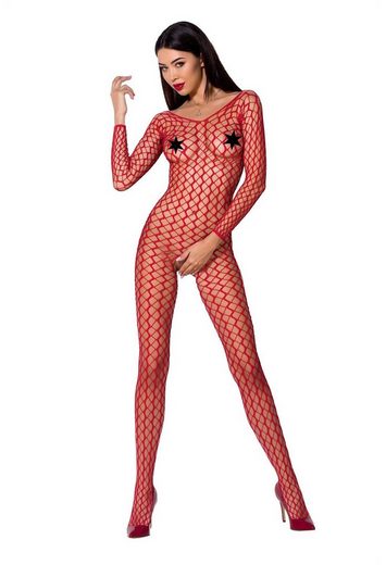 Passion Dessous Bodystocking »Bodystocking Catsuit rot ouvert -BS068-« ouvert
