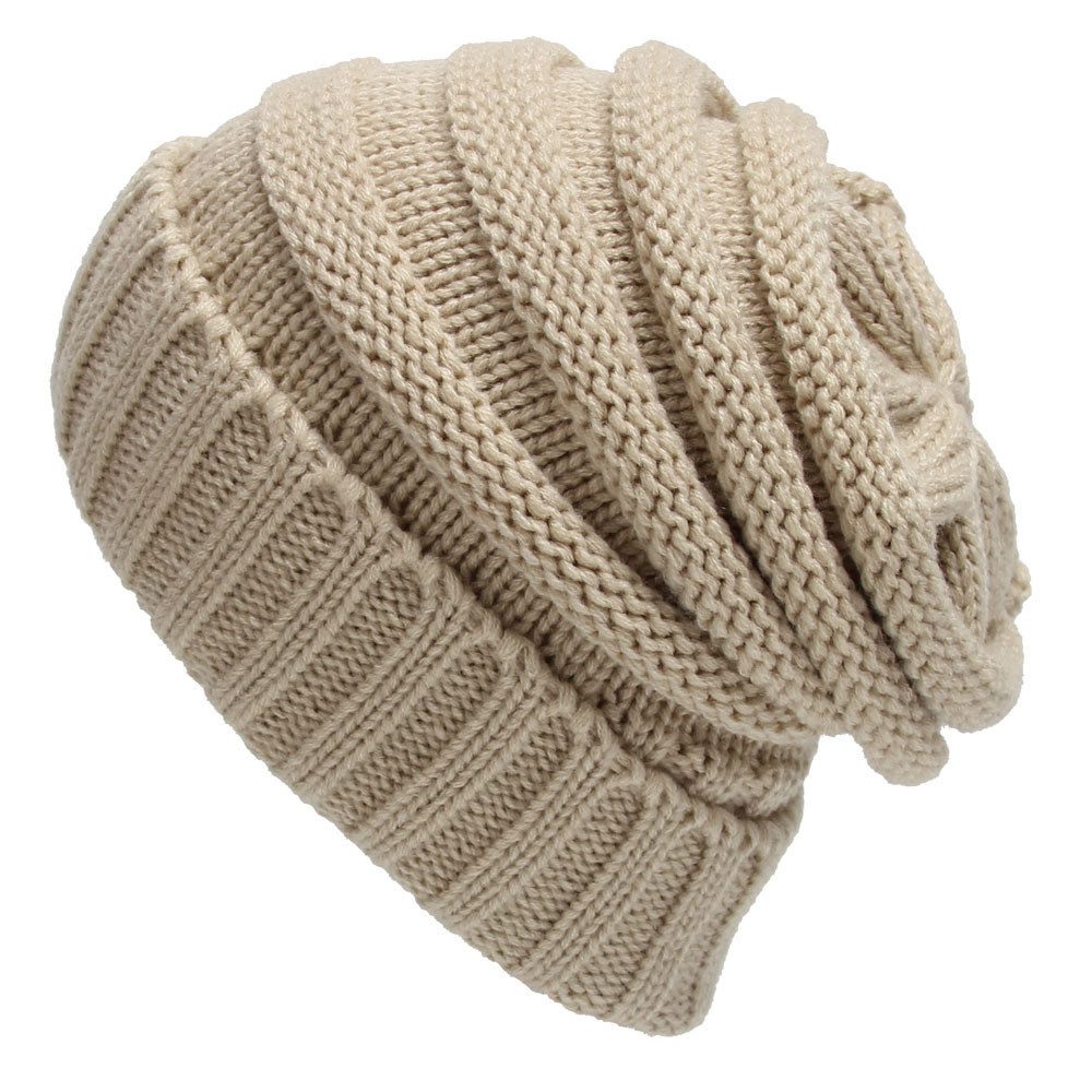 Coonoor Strickmütze Damen Slouch Beanie Mütze Street Style Grobstrick Wintermützen