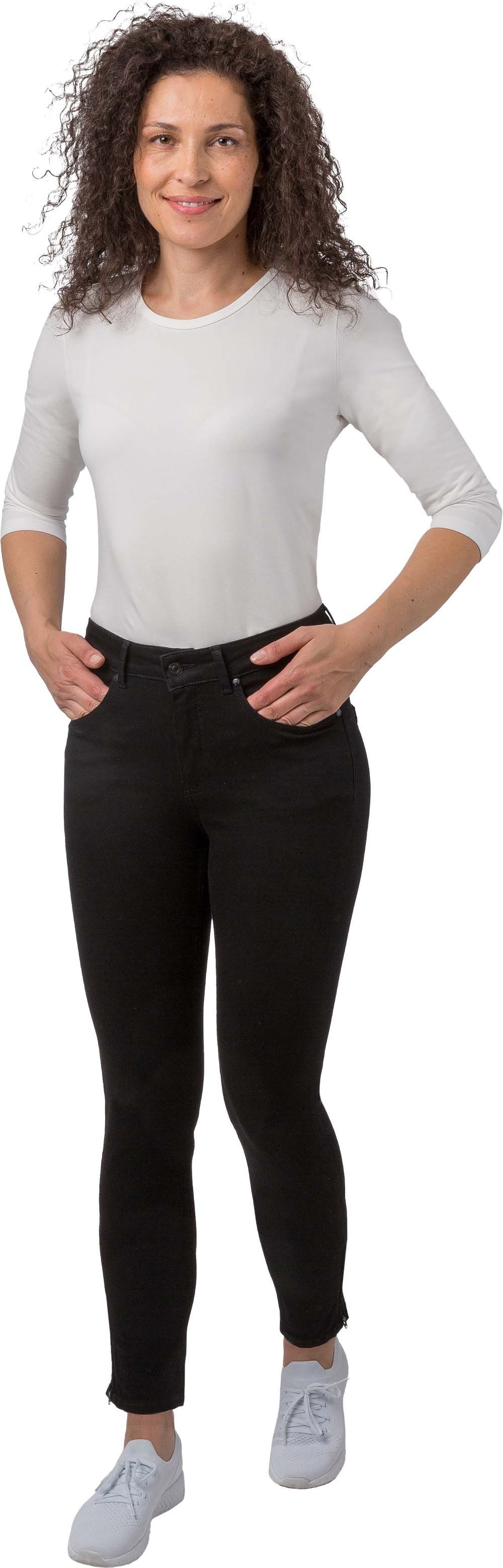 Gio Milano Stretch-Jeans Gio-Lotti-1100 Ankle Jeans mit Zip