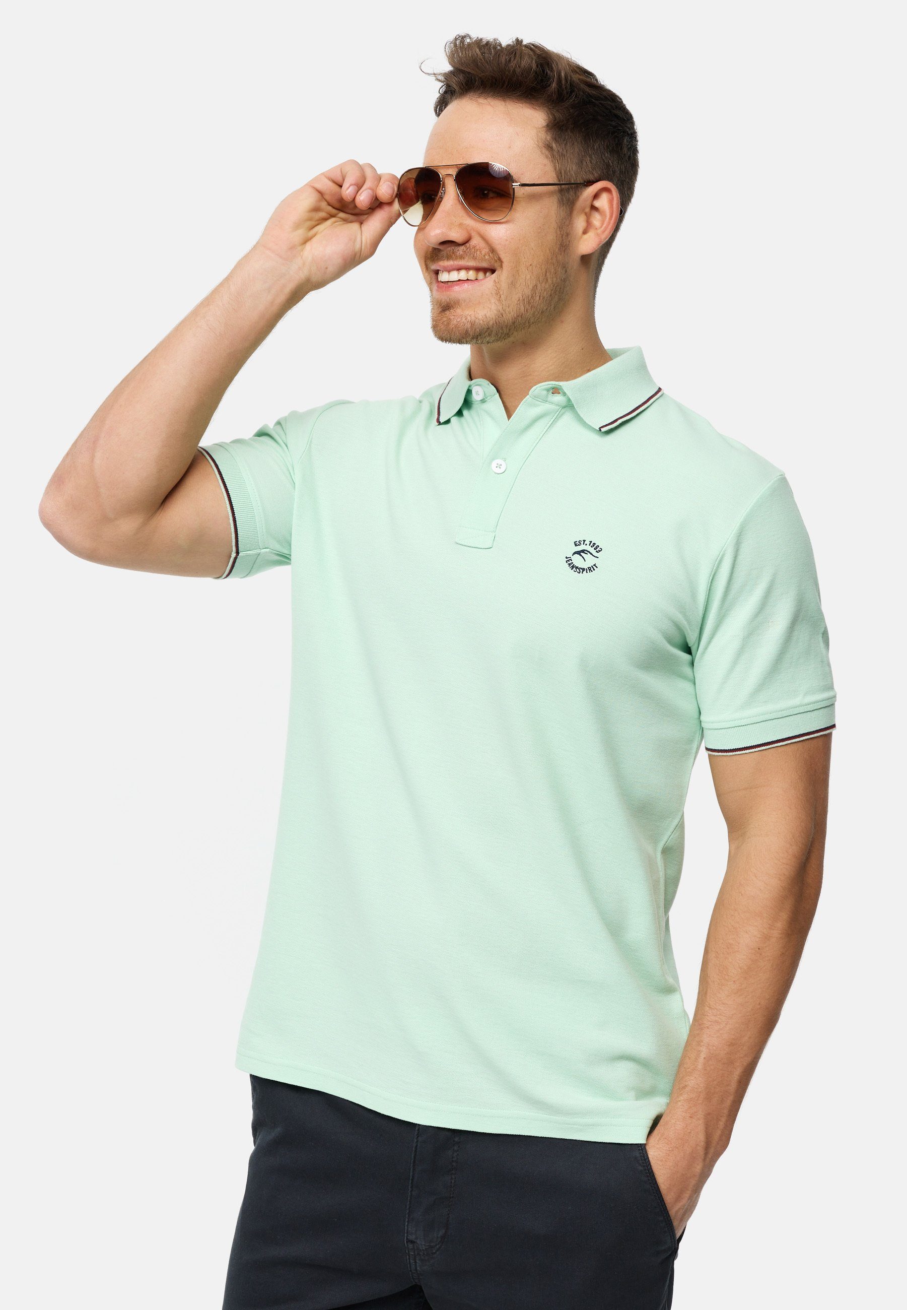 Indicode Poloshirt Wallo 100% Baumwolle günstig online kaufen