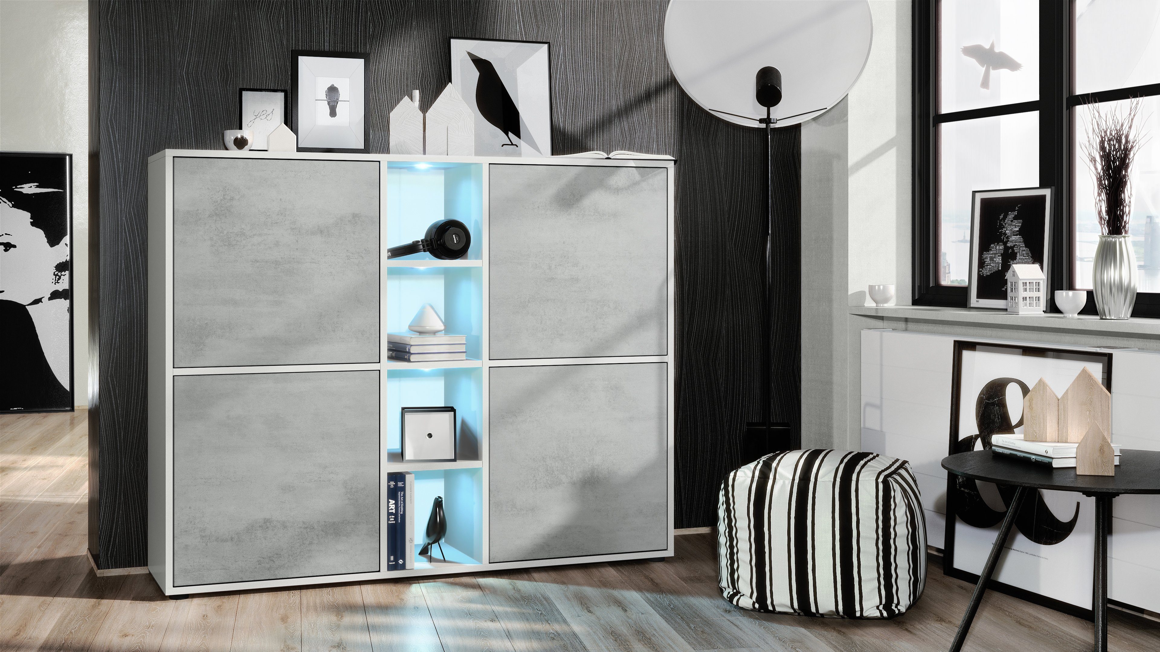 Vladon Highboard Cuba V3 (Highboard, mit günstig online kaufen