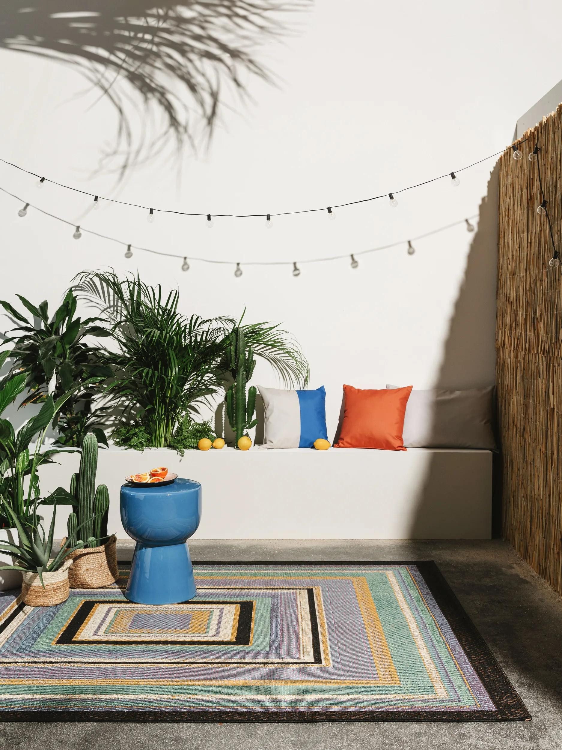 benuta Outdoorteppich Ria, rechteckig, Höhe: 5 mm, Kunstfaser, Berber, Ethno-Style, Wohnzimmer