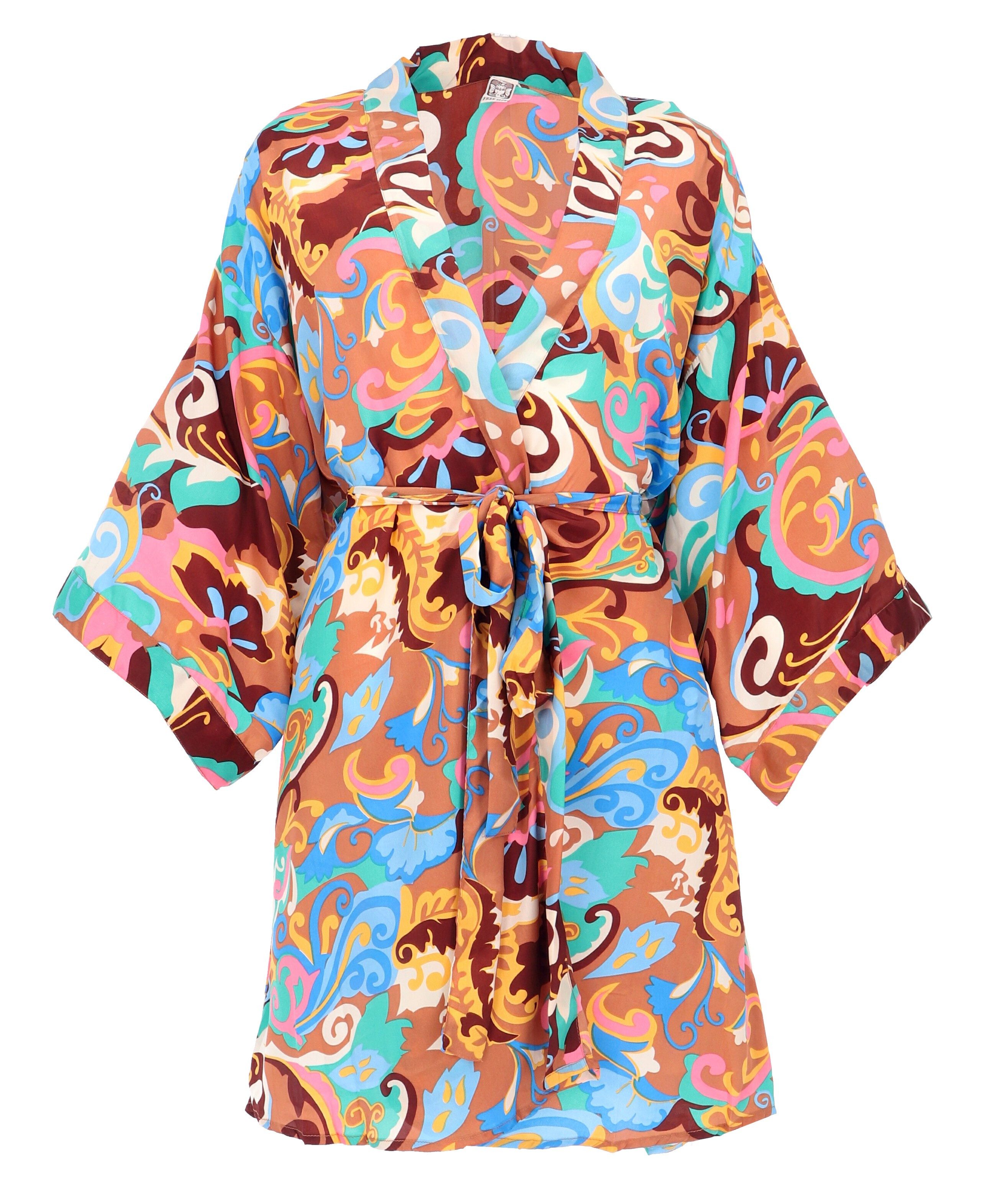 Guru-Shop Kimono Kurzer Kimono im Japan Style, Kimono Mantel,.., alternative Bekleidung – Bild 3 von 5